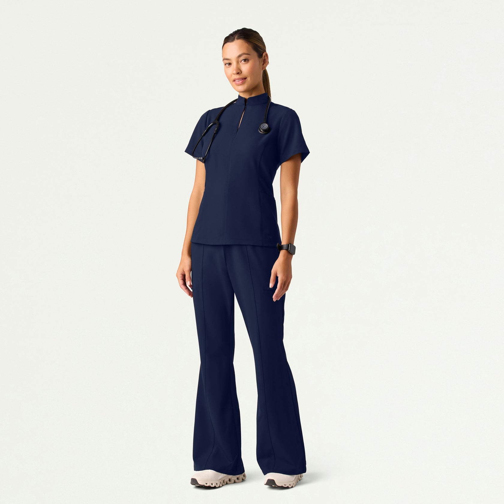 Harper Slim High Waisted Scrub Pant - Midnight Navy - WOMEN'S PANTS - Jaanuu