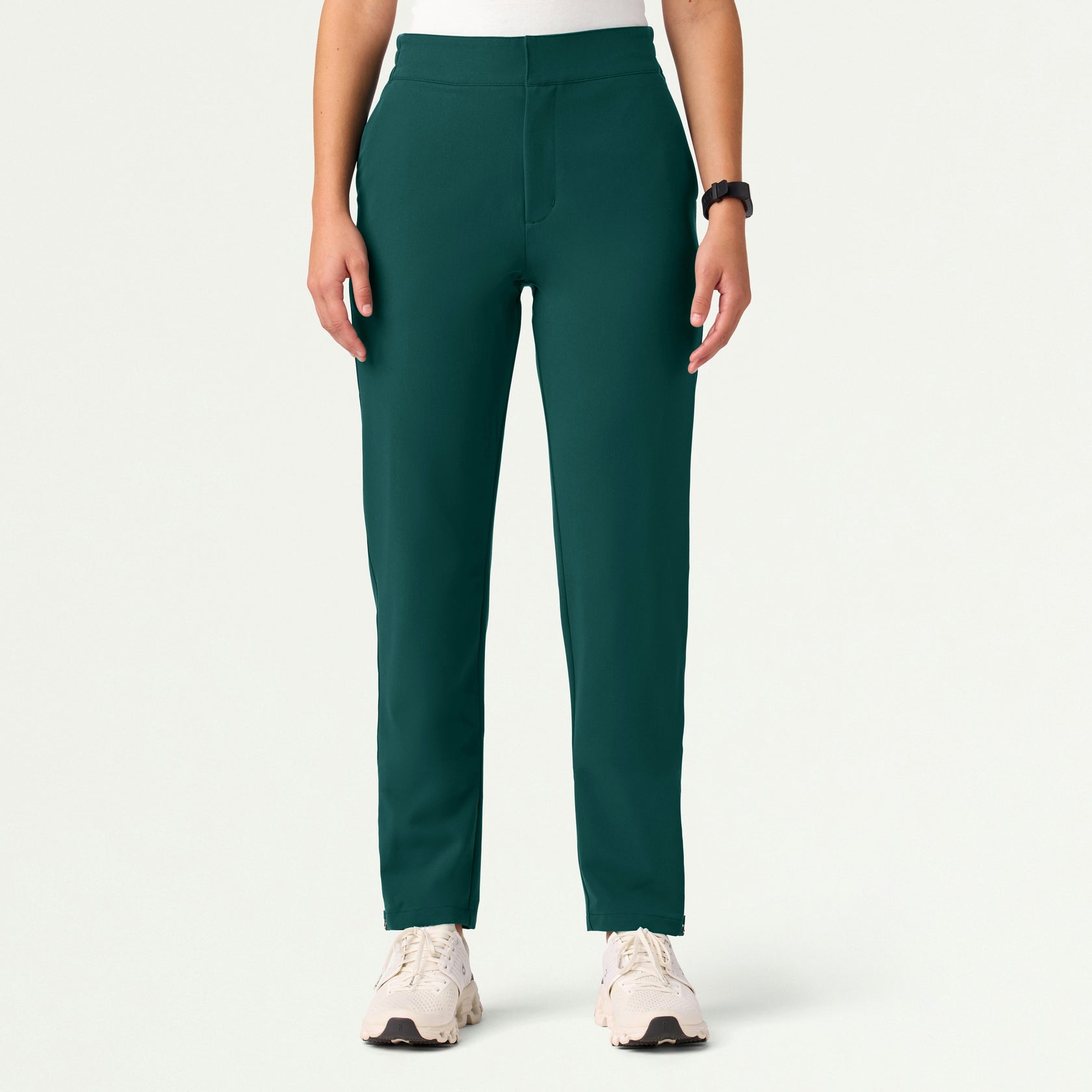 Skyler Slim Zip-Fly Scrub Pant - Midnight Green - WOMEN'S PANTS - Jaanuu