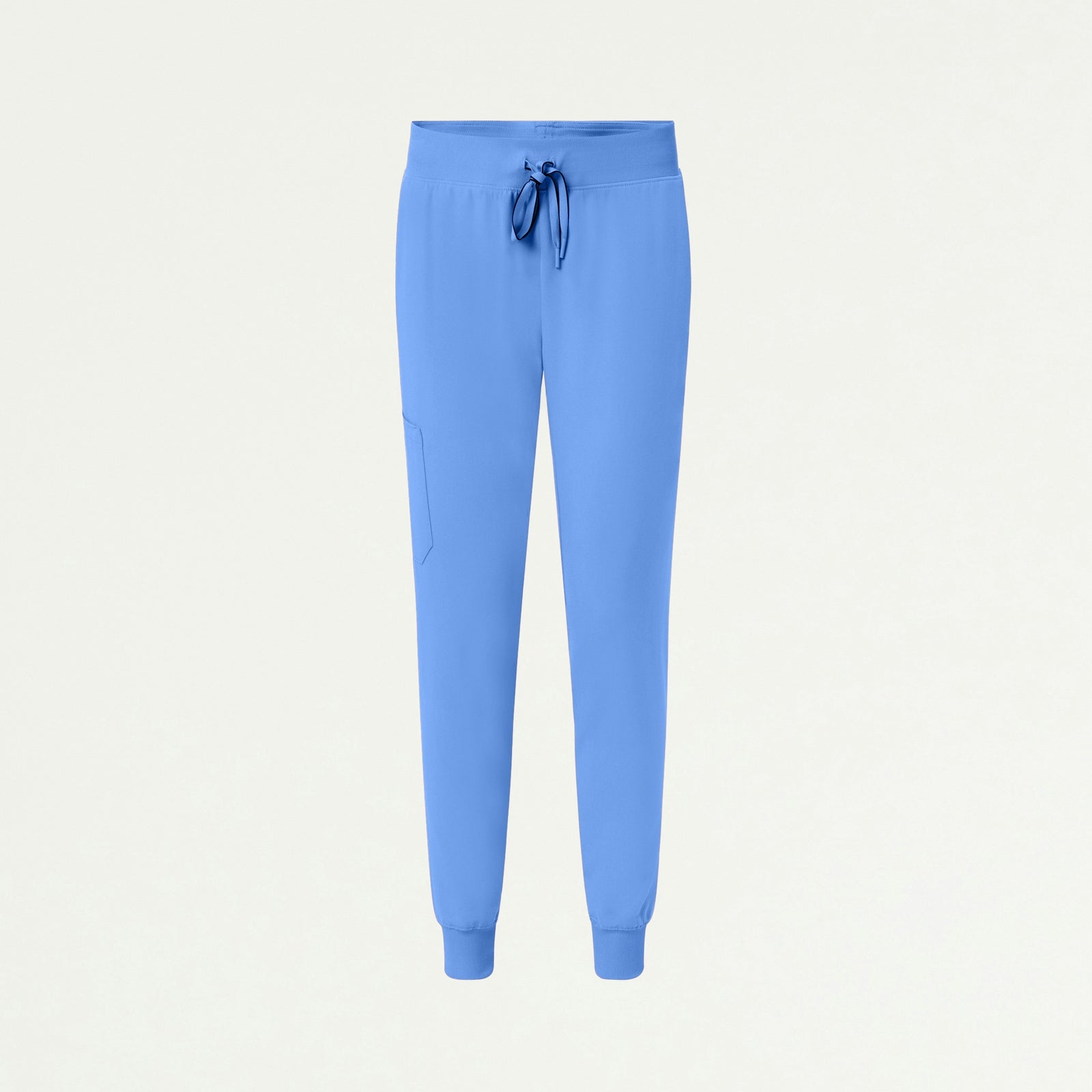 Silex Slim Knit-Waist Scrub Jogger - Ceil Blue - WOMEN'S PANTS - Jaanuu