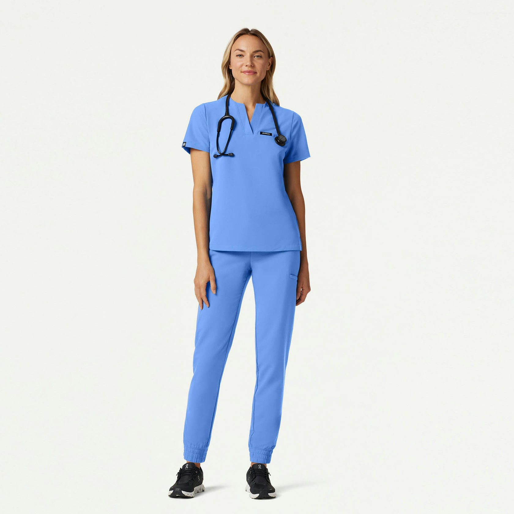 Jace Skinny On-the-Go Scrub Jogger - Ceil Blue - WOMEN'S PANTS - Jaanuu