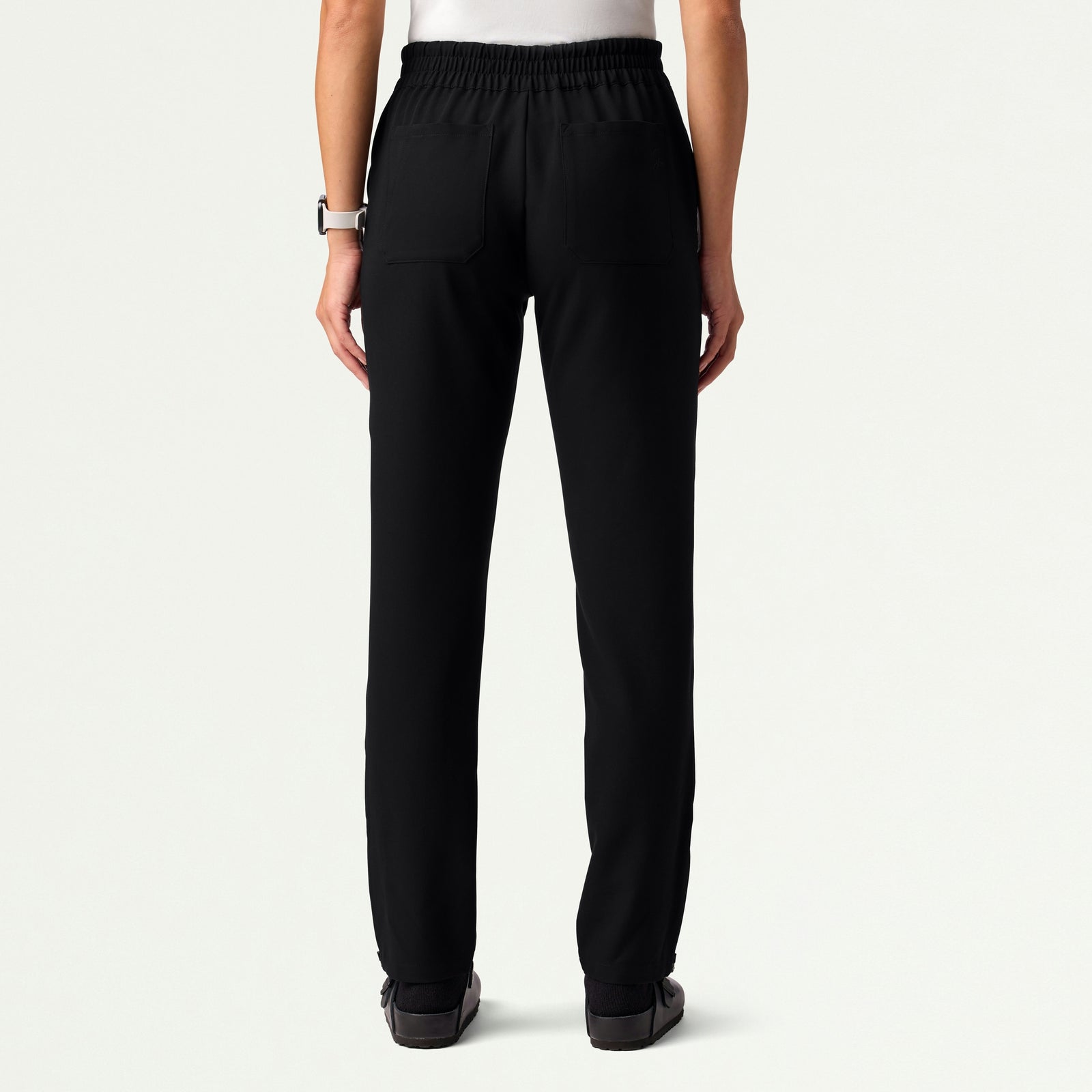 Skyler Slim Zip-Fly Scrub Pant - Black - WOMEN'S PANTS - Jaanuu