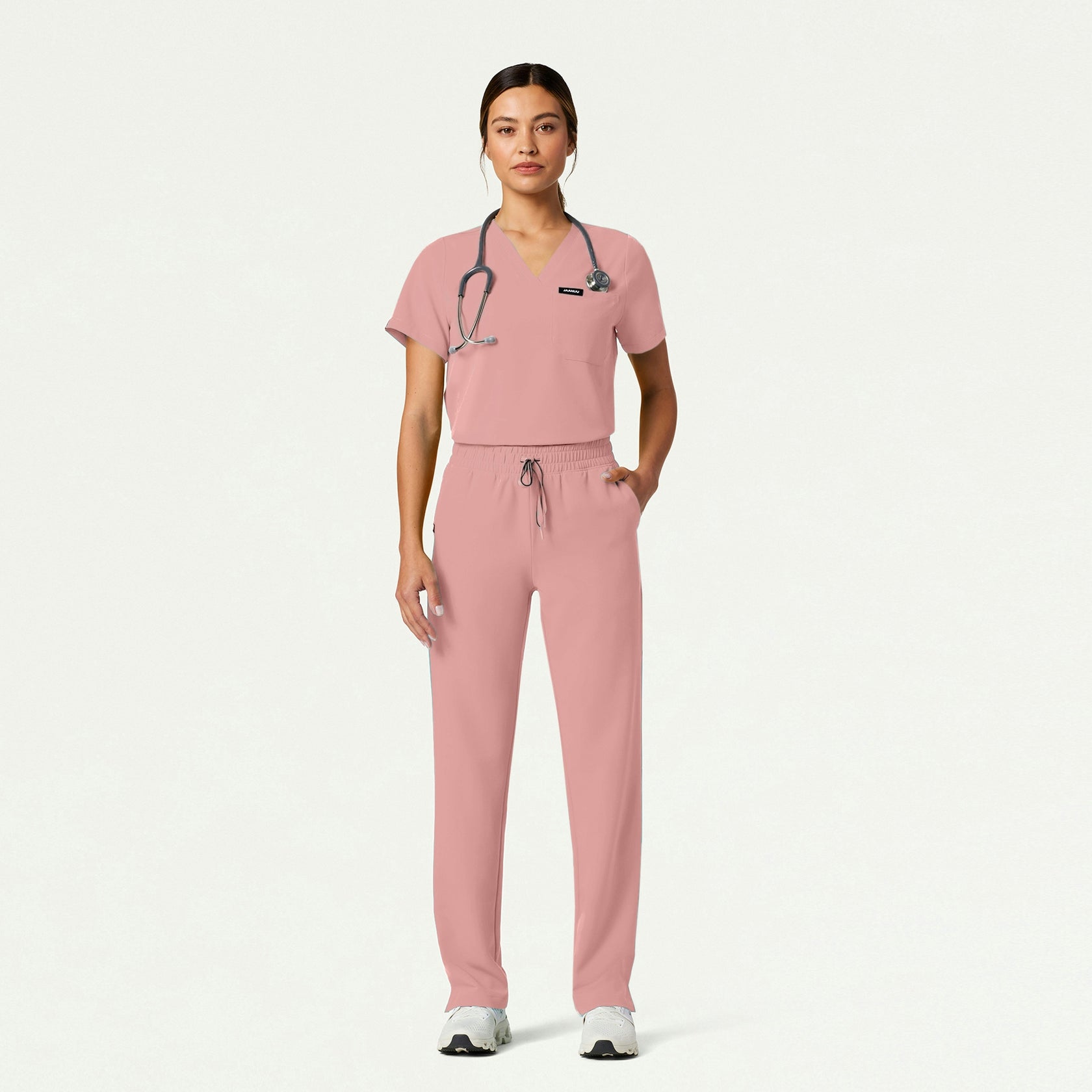 Kerr 365 High Waisted Scrub Pant - Mauve - WOMEN'S PANTS - Jaanuu