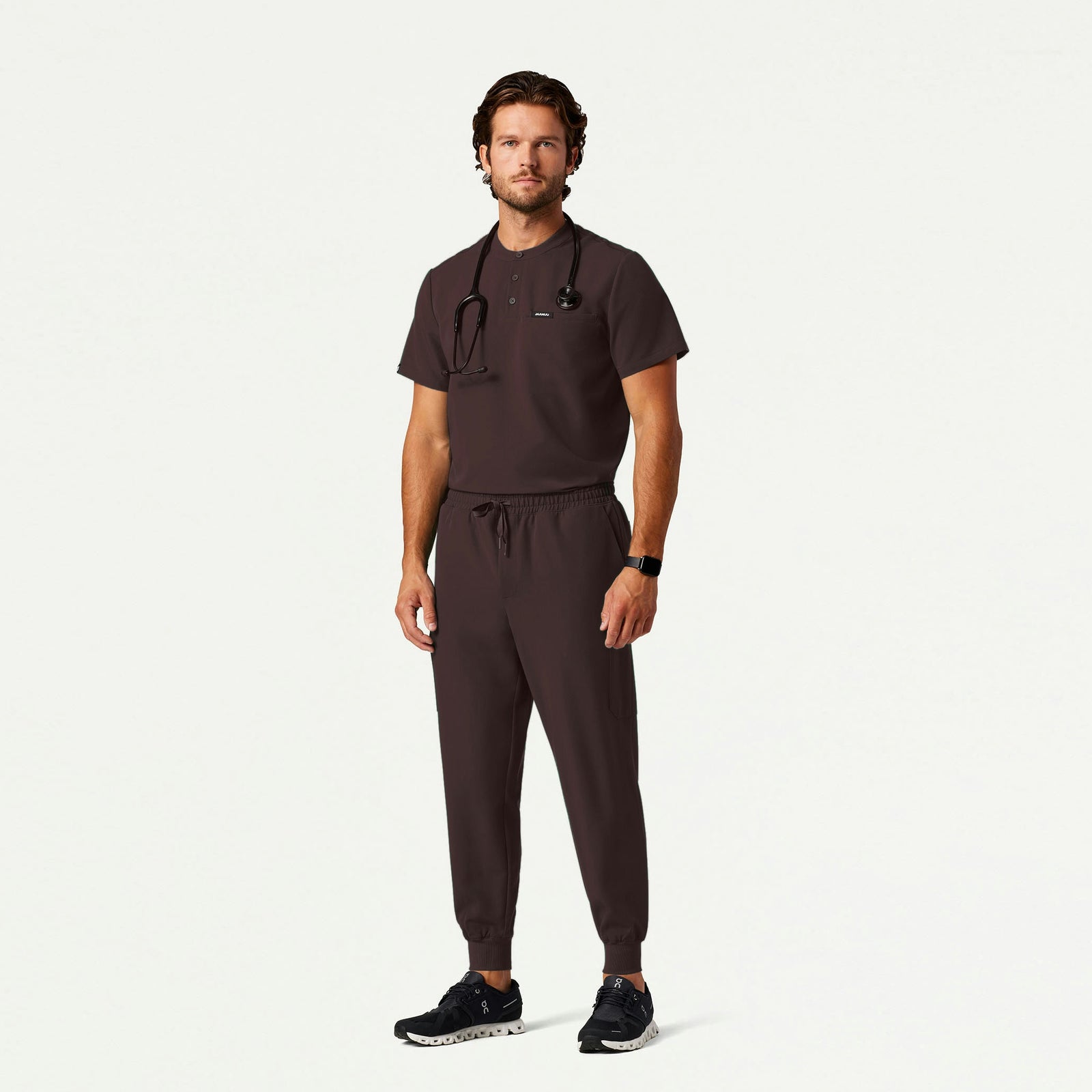 Osmo 8-Pocket Scrub Jogger - Espresso - MEN'S PANTS - Jaanuu