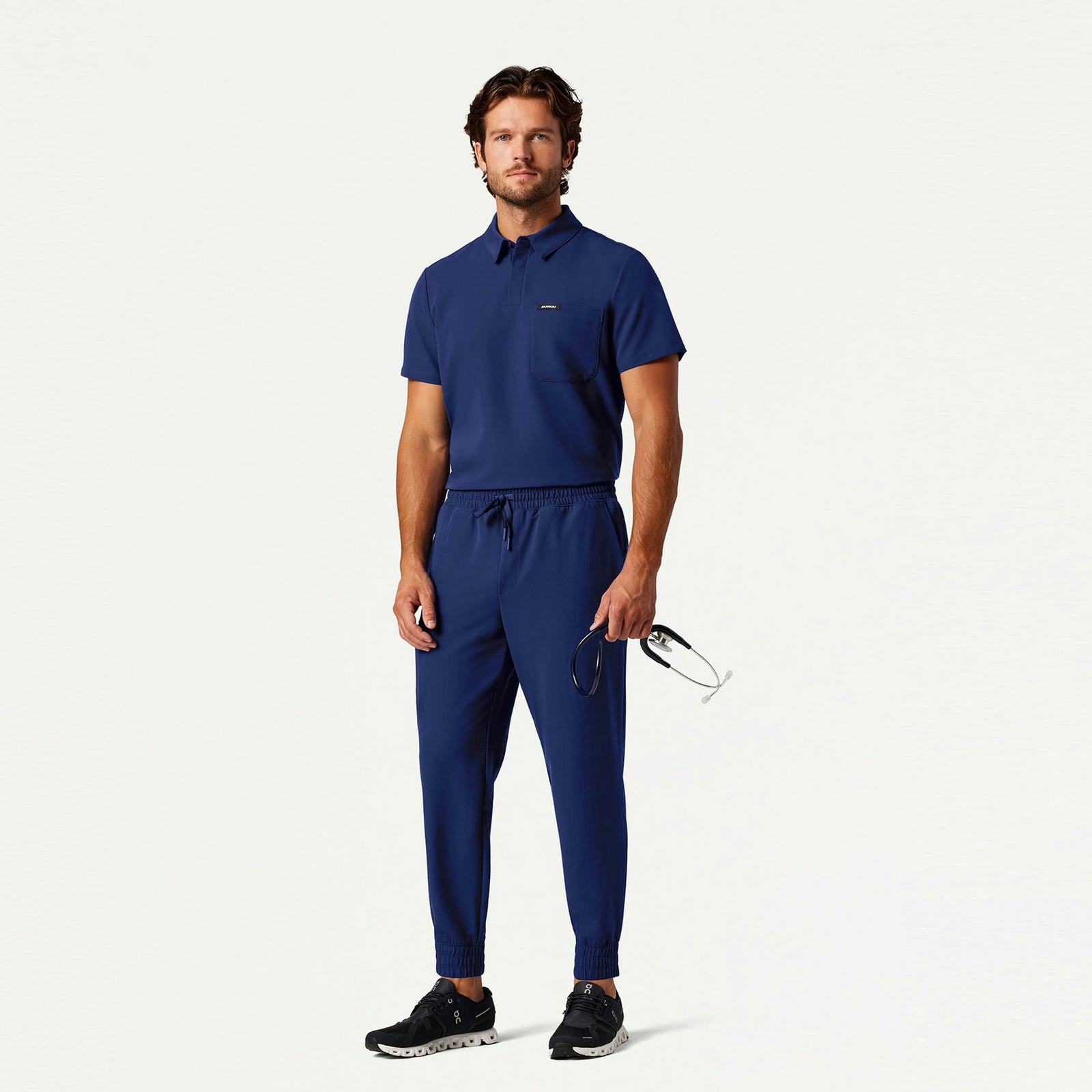 Cobot 8-Pocket Scrub Jogger - Navy Blue - MEN'S PANTS - Jaanuu