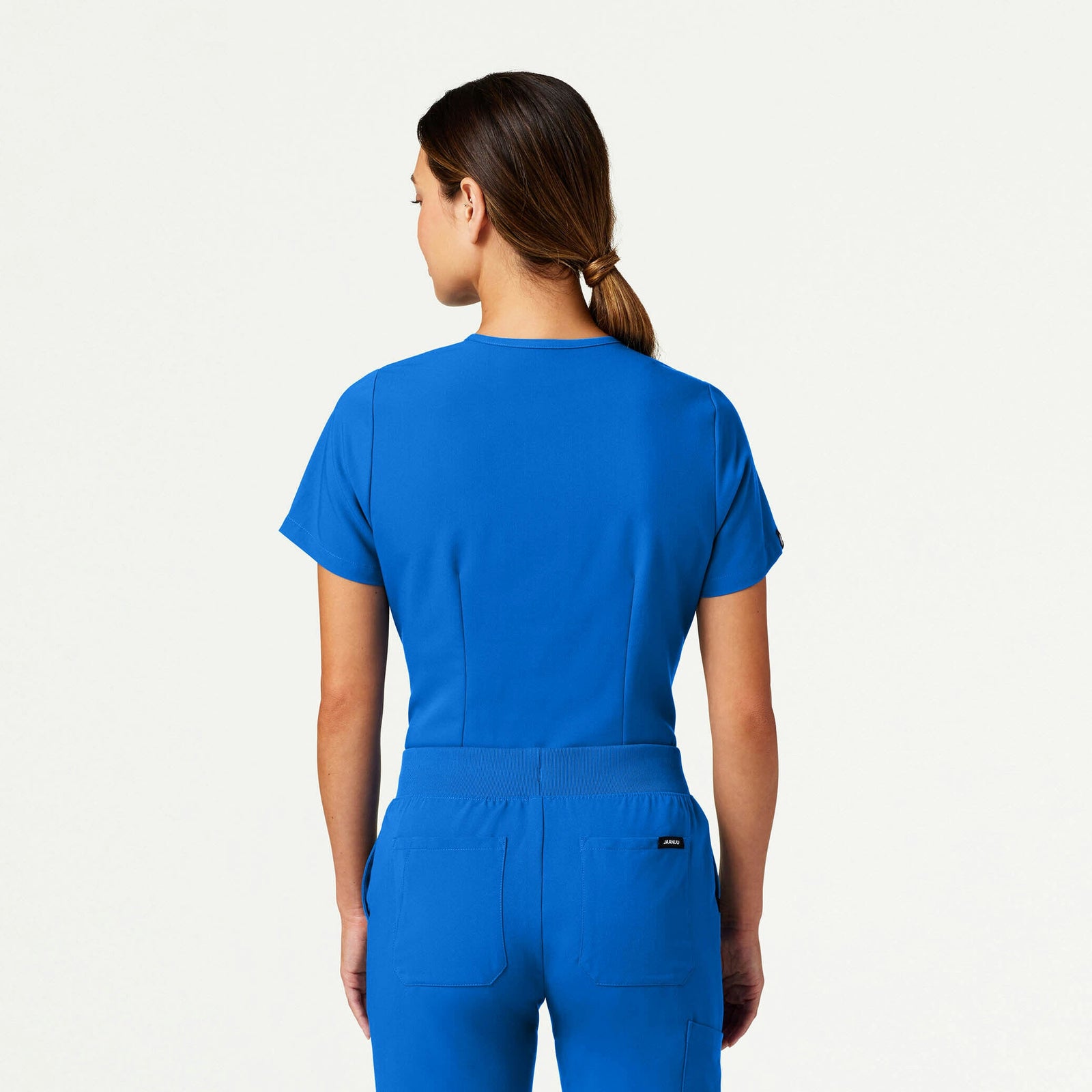 Rhena Slim Essential 1-Pocket Scrub Top - Royal Blue - WOMEN'S TOPS - Jaanuu