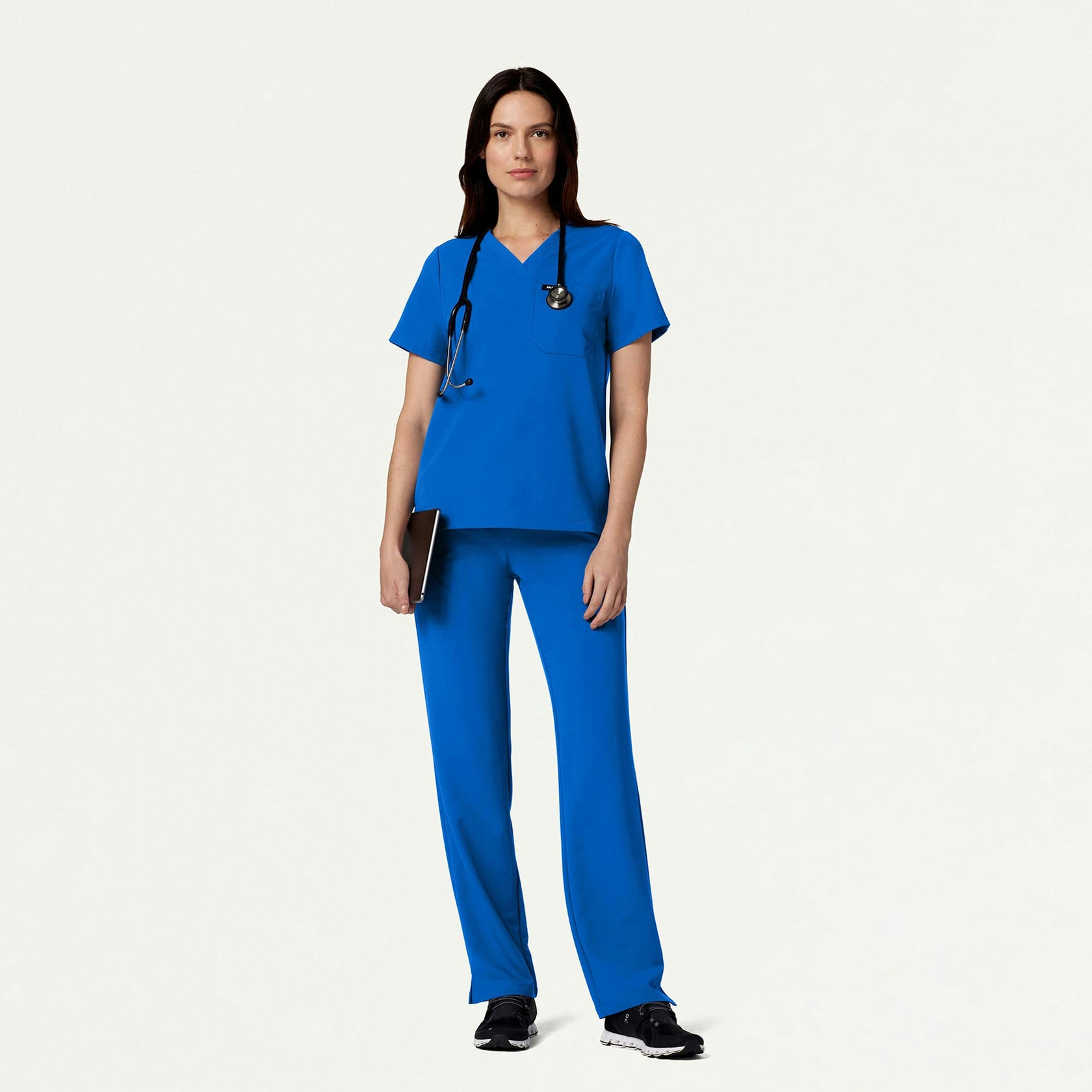 Rhena Essential 1-Pocket Scrub Top - Royal Blue - WOMEN'S TOPS - Jaanuu