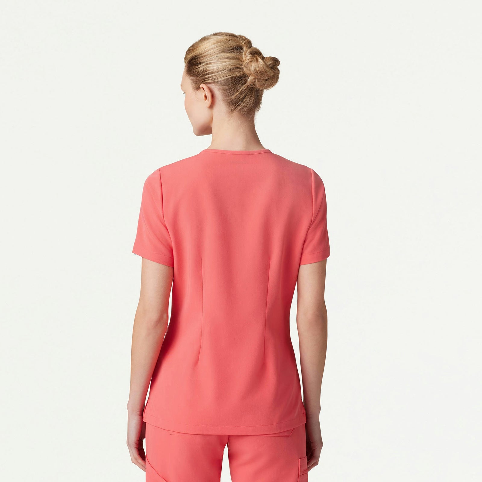 Rhena Slim Essential 1-Pocket Scrub Top - Digital Pink - WOMEN'S TOPS - Jaanuu