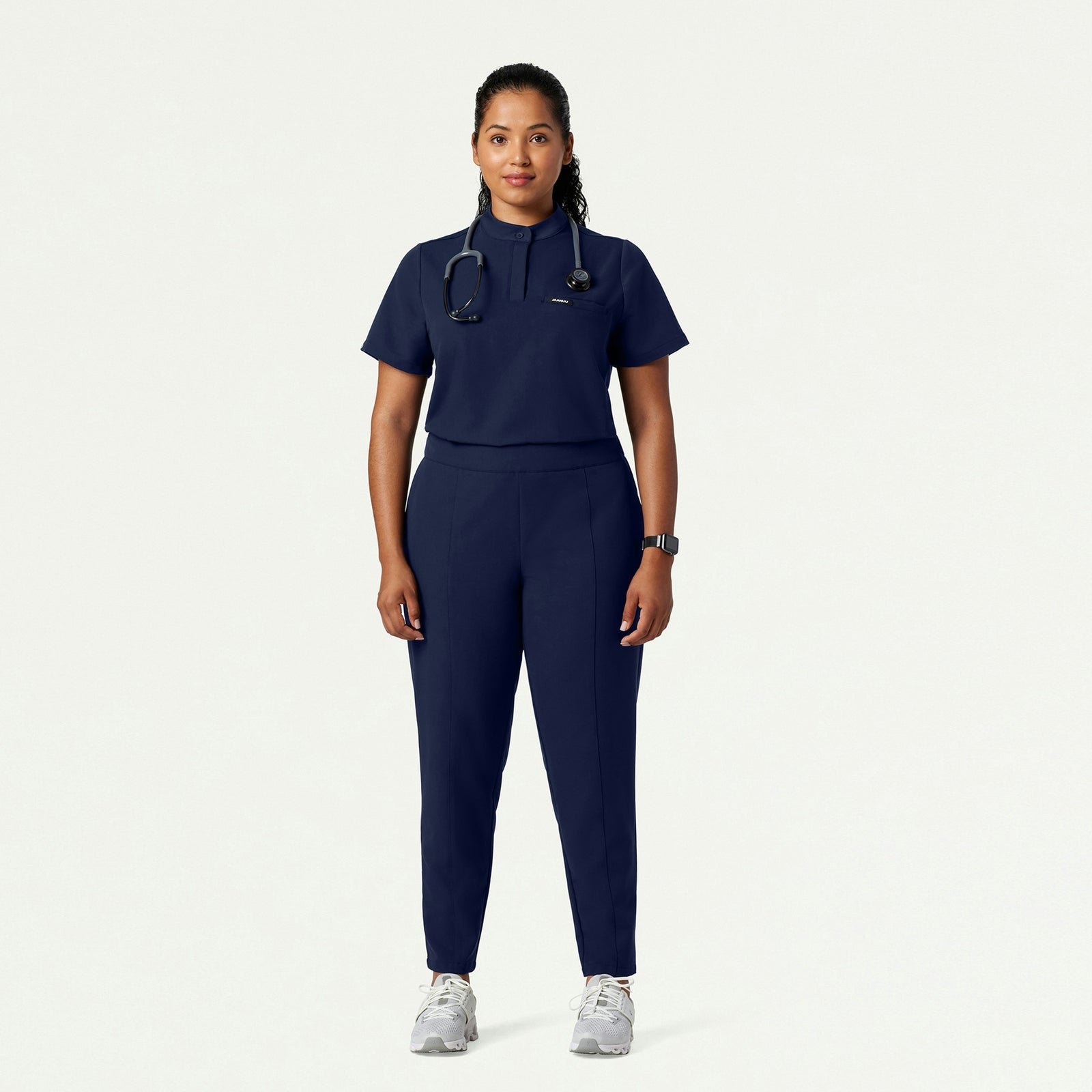 Lio Tapered 5-Pocket Scrub Pant - Midnight Navy - WOMEN'S PANTS - Jaanuu