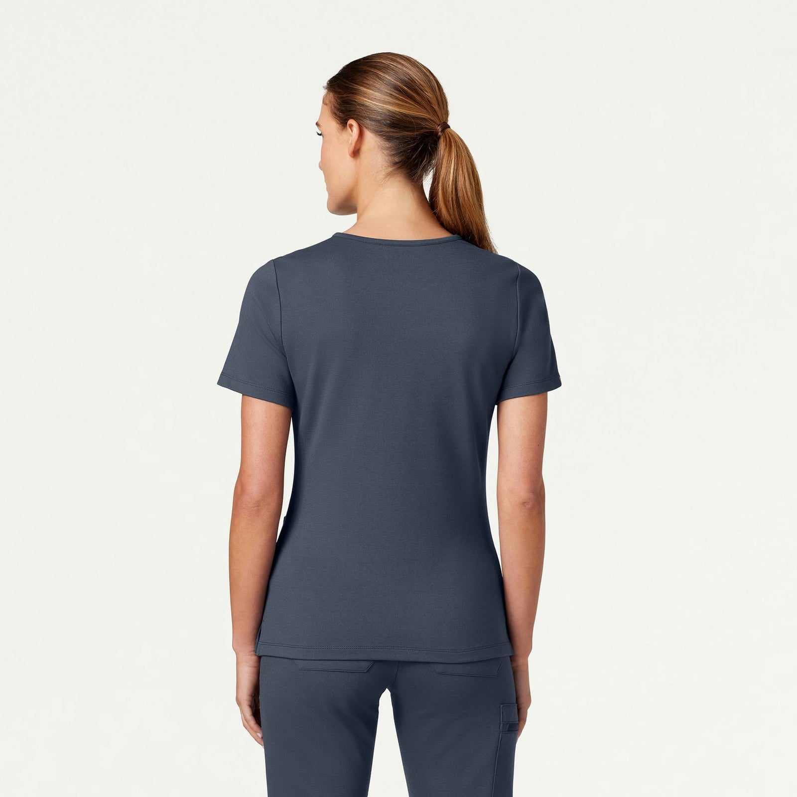 Cesi Slim ULTRAsoft Scrub Top - Carbon Gray - WOMEN'S TOPS - Jaanuu