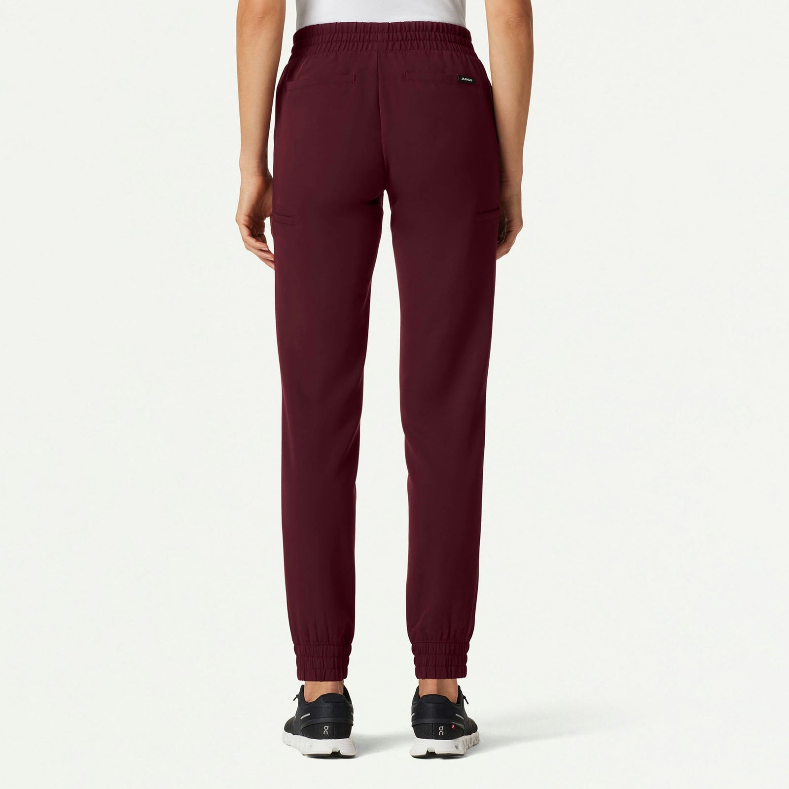 Jace Skinny On-the-Go Scrub Jogger - Burgundy - WOMEN'S PANTS - Jaanuu