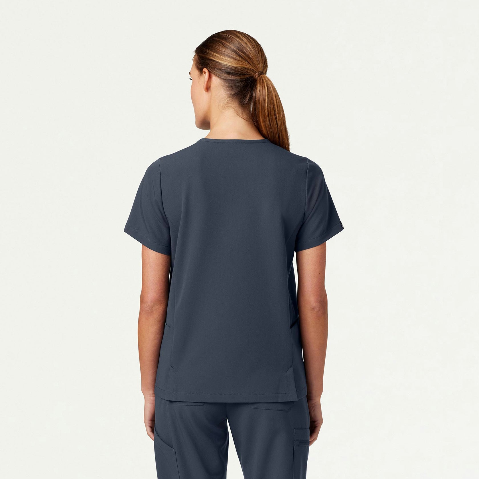 Magna 3-Pocket Scrub Top - Carbon Gray - WOMEN'S TOPS - Jaanuu