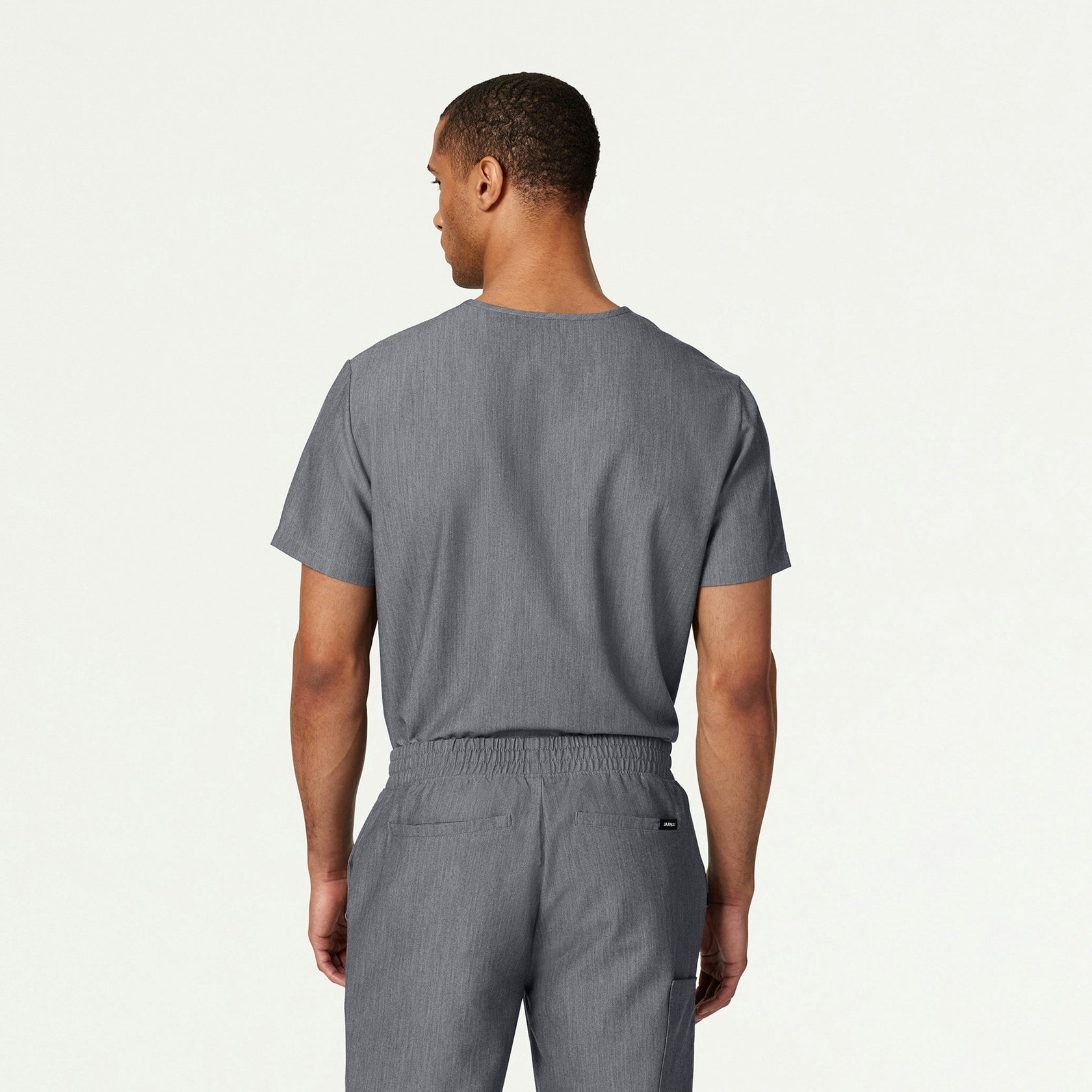 Holmes Everyday 1-Pocket Scrub Top - Heather Gray - MEN'S TOPS - Jaanuu