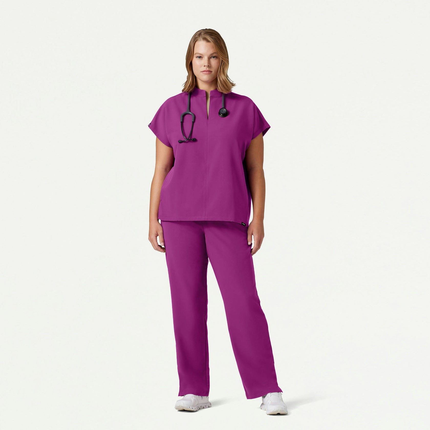 Kerr 365 High Waisted Scrub Pant - Vivid Purple - WOMEN'S PANTS - Jaanuu