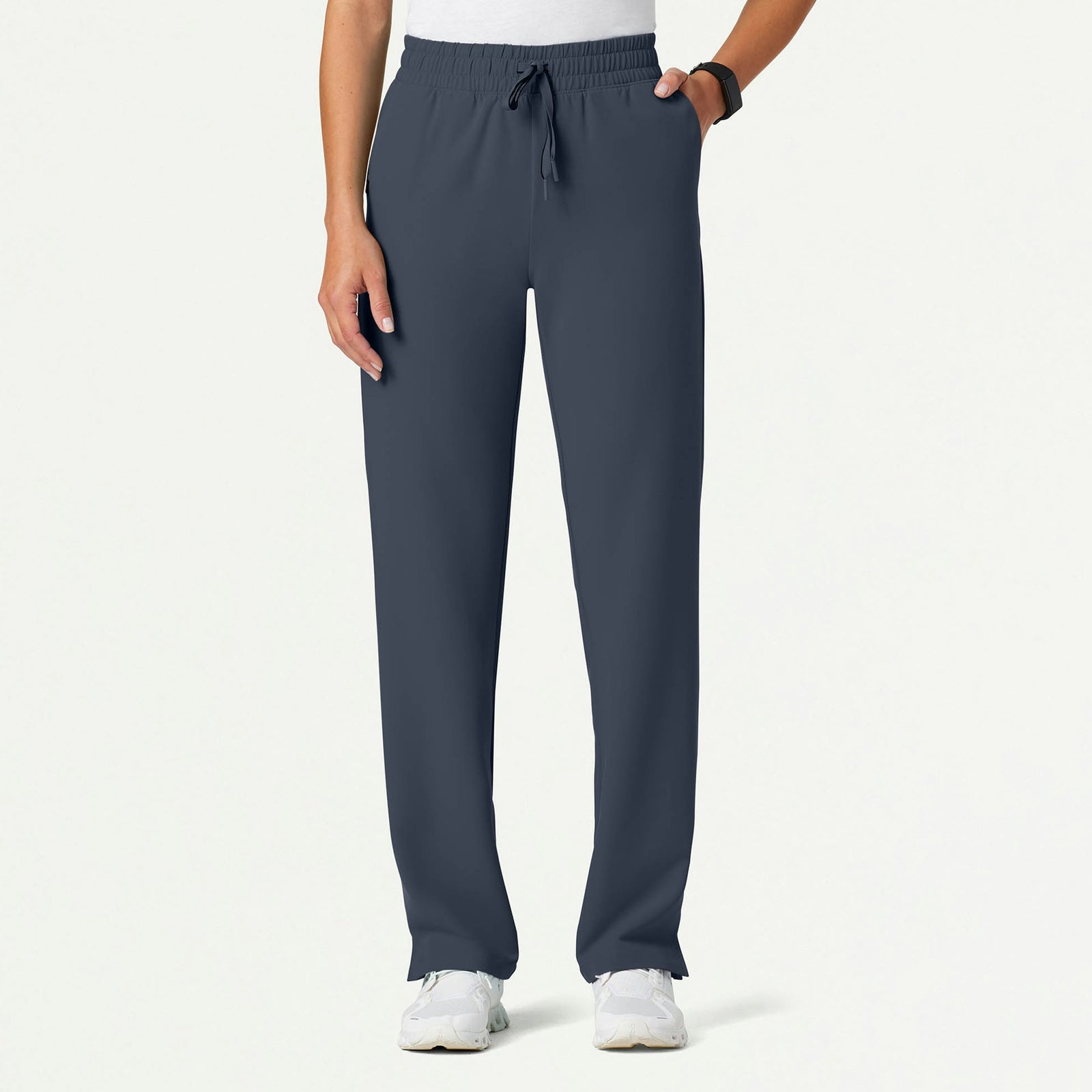 Kerr 365 High Waisted Scrub Pant - Carbon Gray - WOMEN'S PANTS - Jaanuu