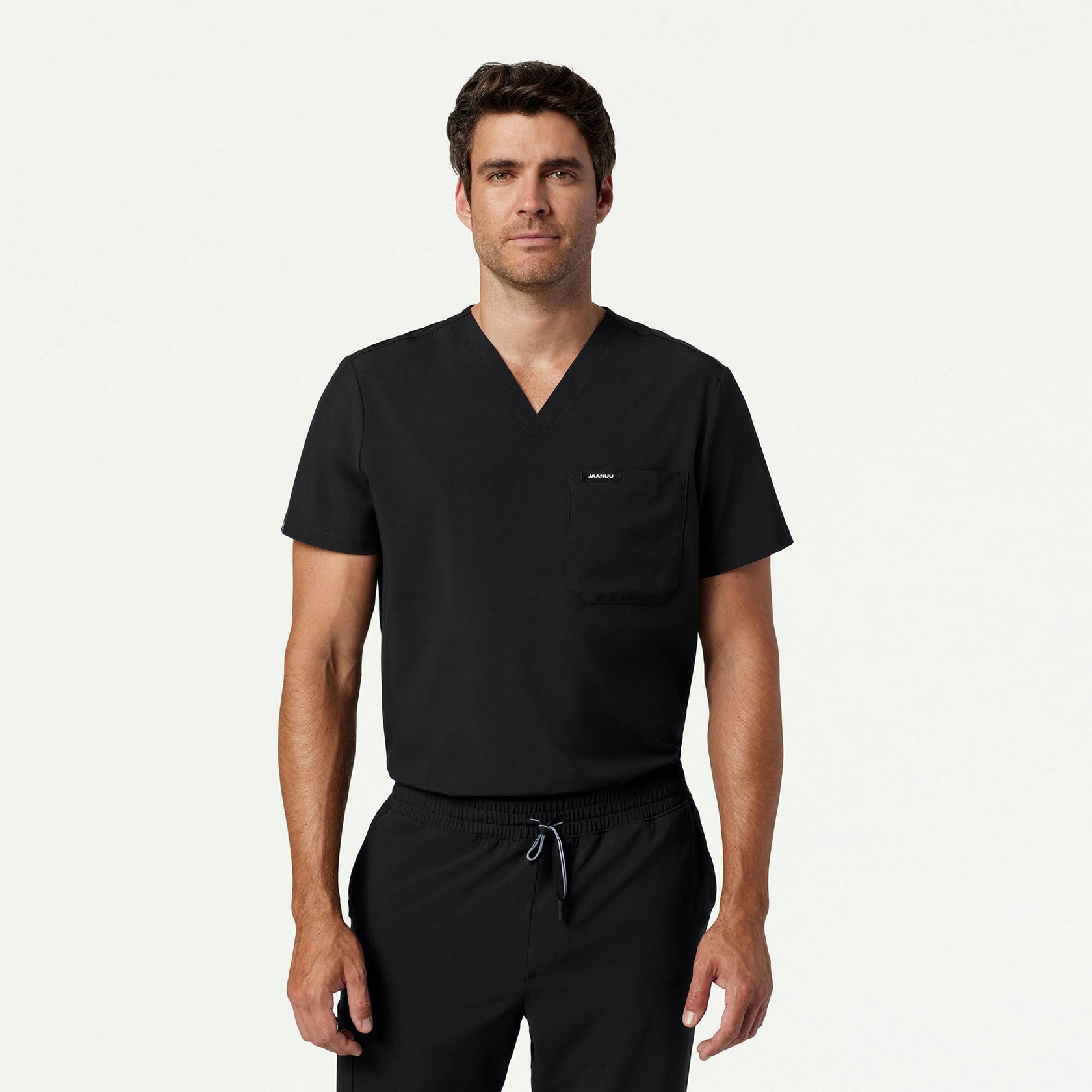 Holmes ULTRAlite™ 1-Pocket Scrub Top - Black - MEN'S TOPS - Jaanuu