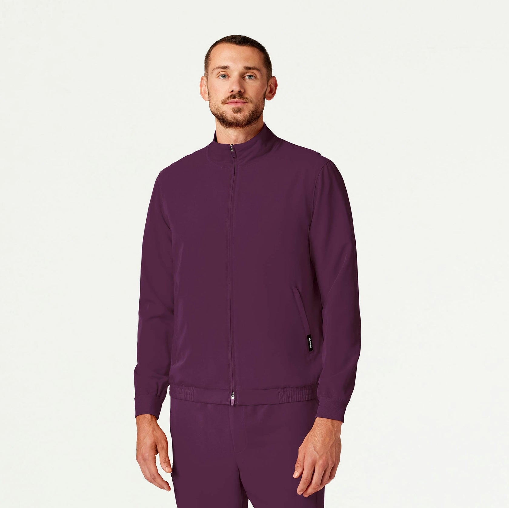 Wolfe Everyday 6-Pocket Scrub Jacket - Dark Amethyst - MEN'S JACKETS - Jaanuu