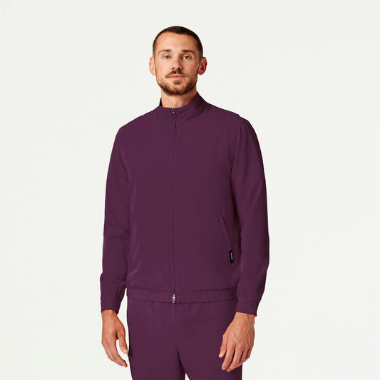 Wolfe Everyday 6-Pocket Scrub Jacket - Dark Amethyst - MEN'S JACKETS - Jaanuu