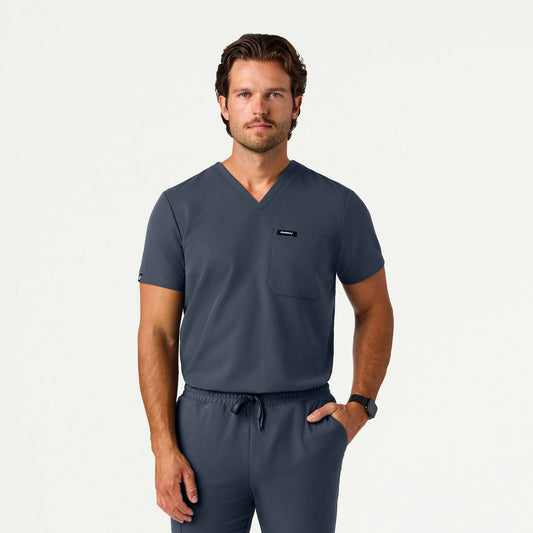 Holmes Slim Everyday 1-Pocket Scrub Top - Carbon Gray - MEN'S TOPS - Jaanuu