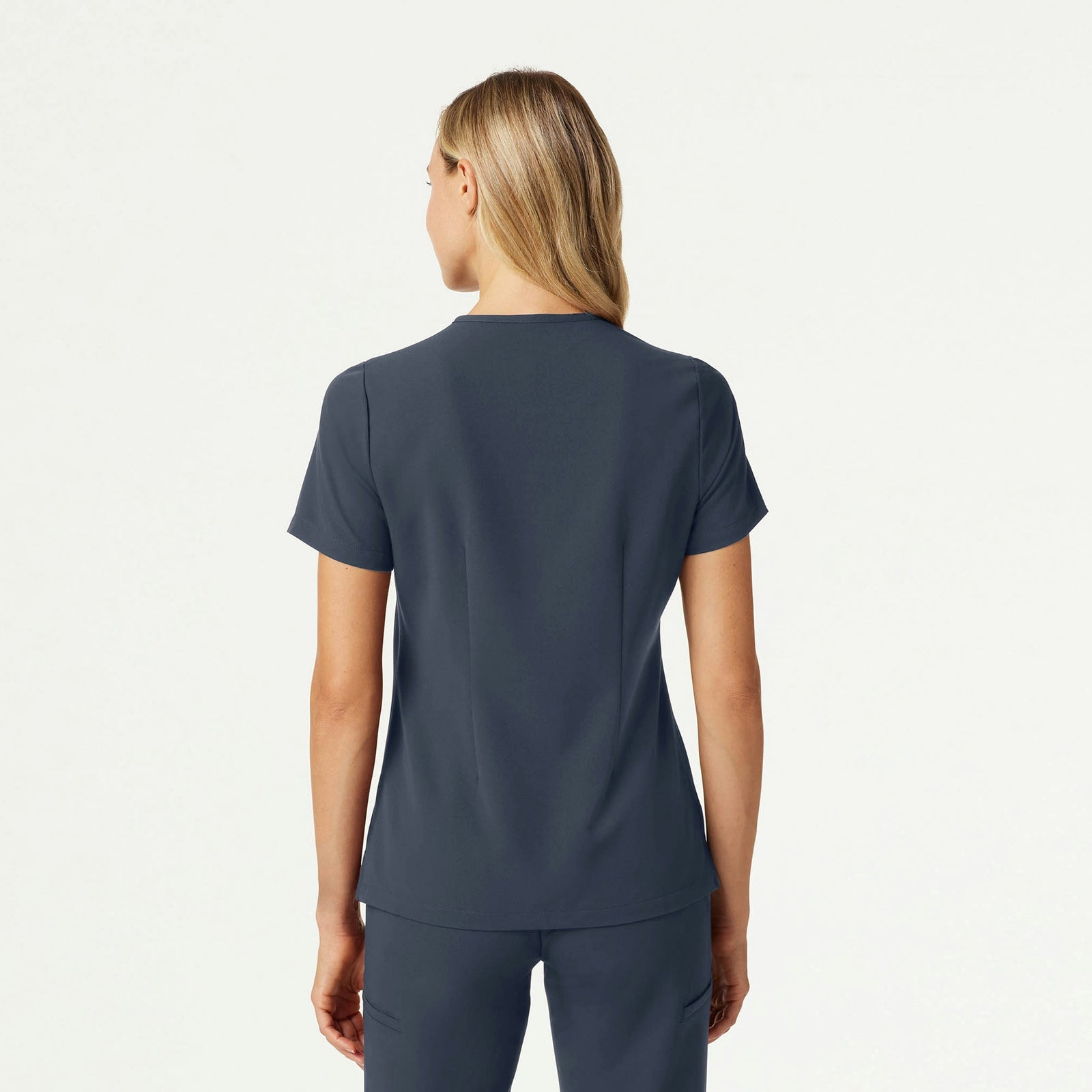 Andra Slim 1-Pocket Scrub Top - Carbon Gray - WOMEN'S TOPS - Jaanuu