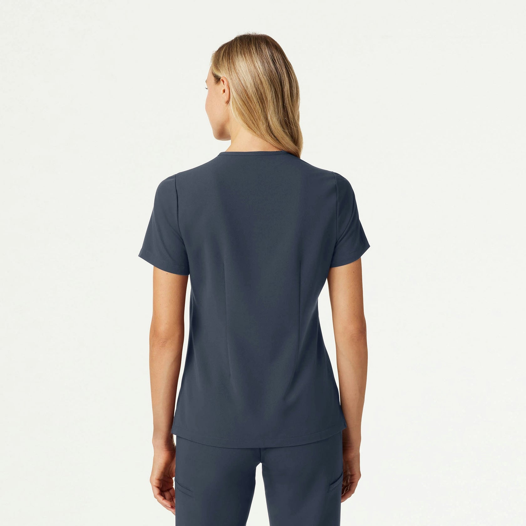 Andra Slim 1-Pocket Scrub Top - Carbon Gray - WOMEN'S TOPS - Jaanuu