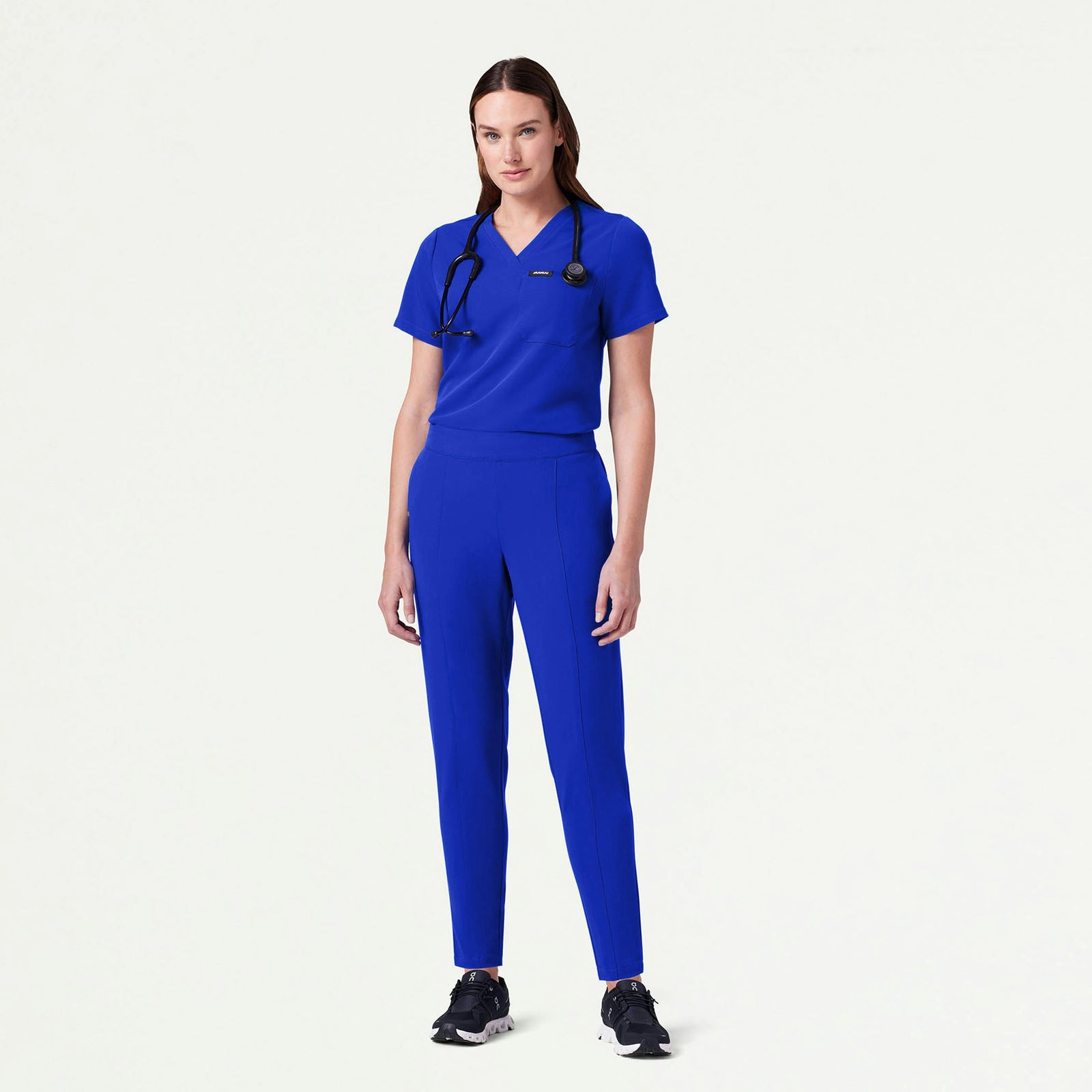 Lio Tapered 5-Pocket Scrub Pant - Electric Blue - WOMEN'S PANTS - Jaanuu