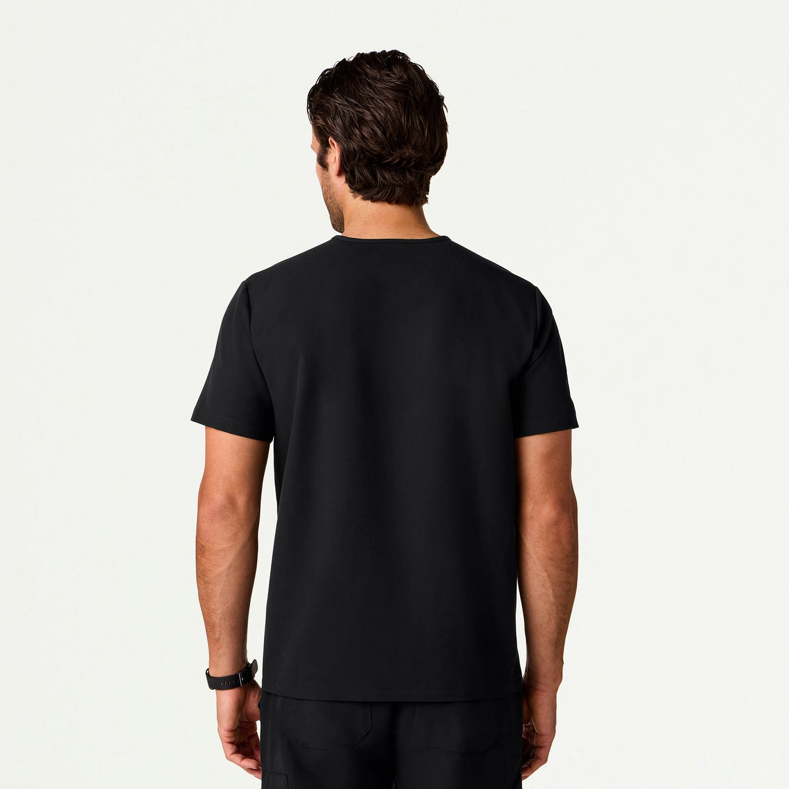 Bron 3-Pocket Scrub Top - Black - MEN'S TOPS - Jaanuu