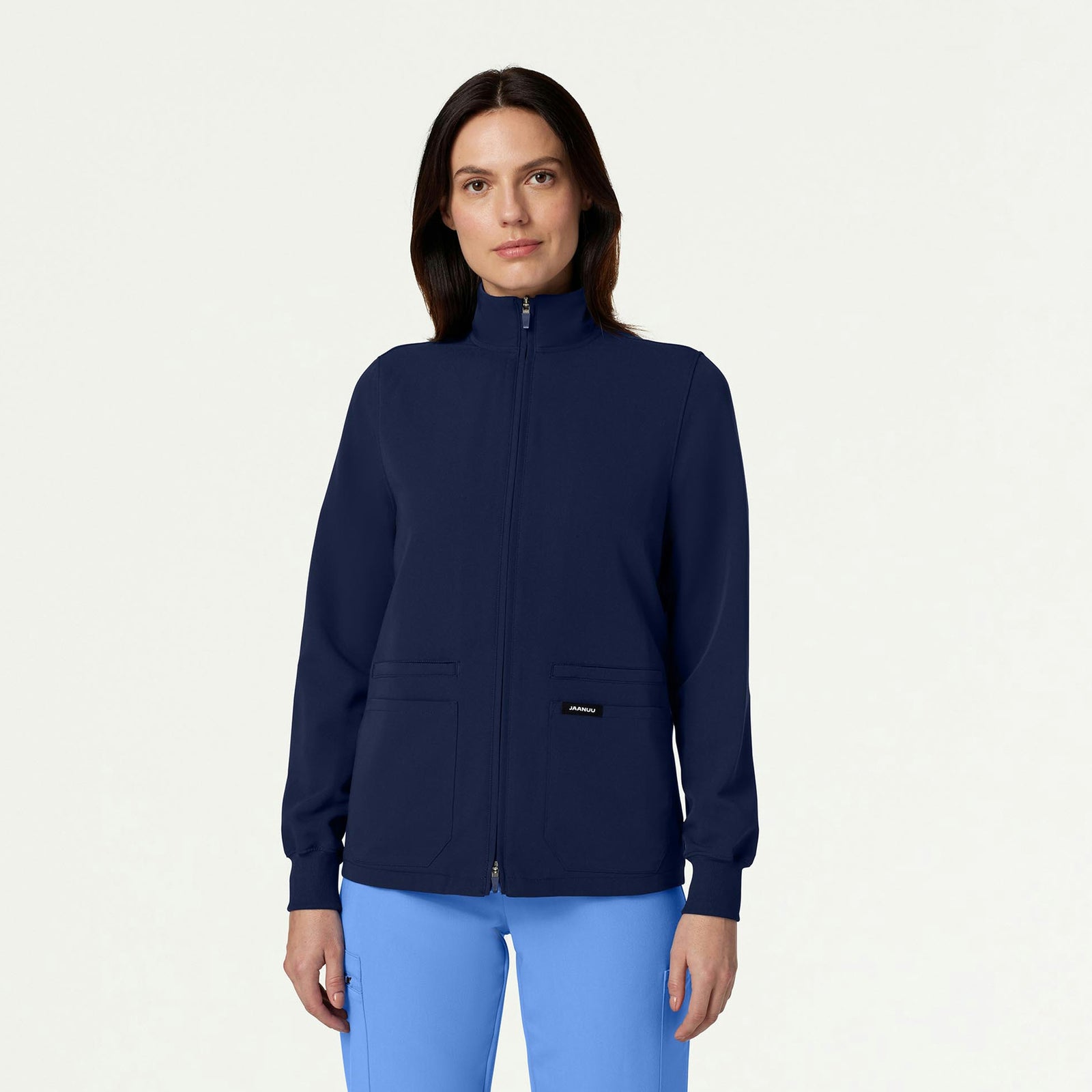 Ceri Essential 6-Pocket Scrub Jacket - Midnight Navy - WOMEN'S JACKETS - Jaanuu