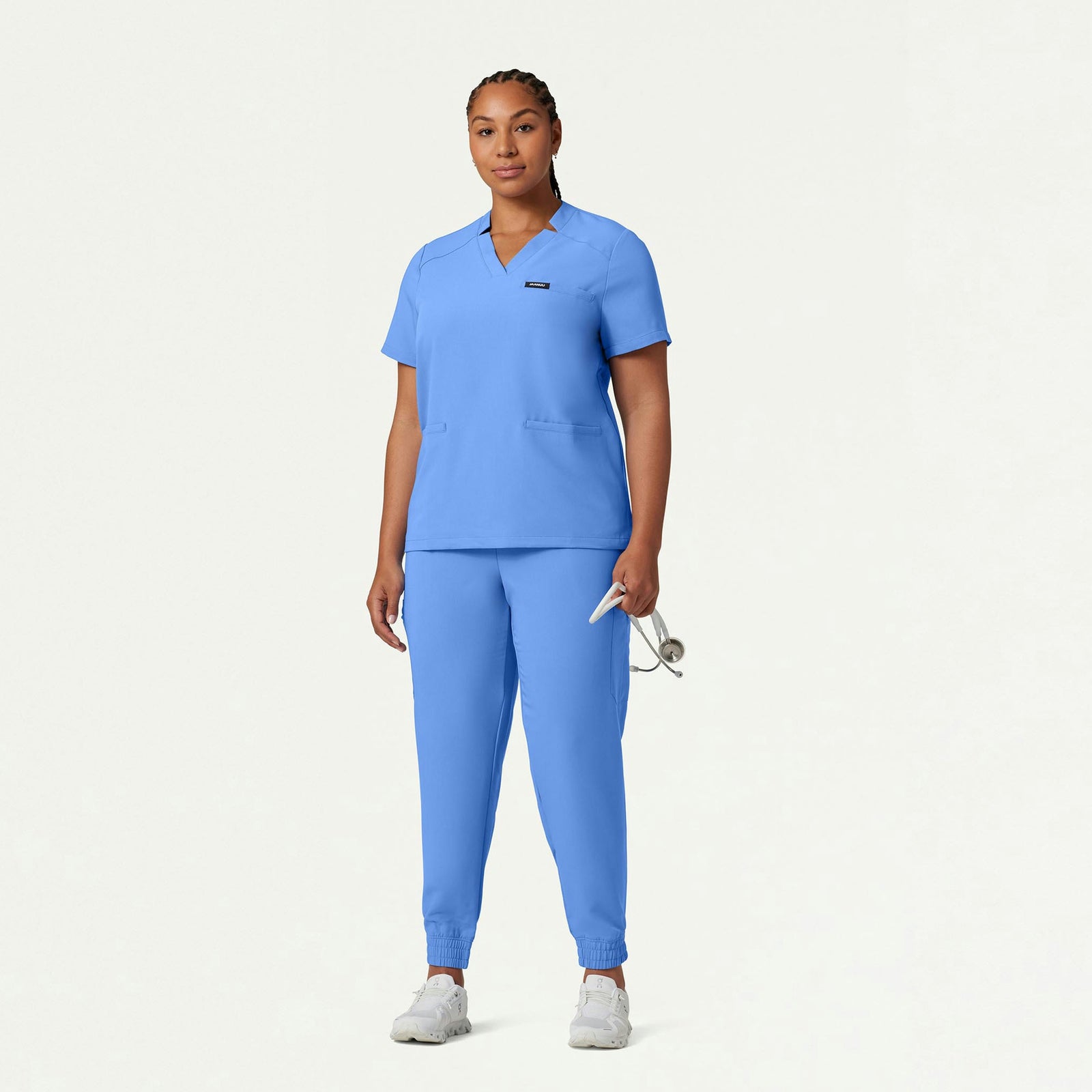 Neo Everyday Cargo Scrub Jogger - Ceil Blue - WOMEN'S PANTS - Jaanuu