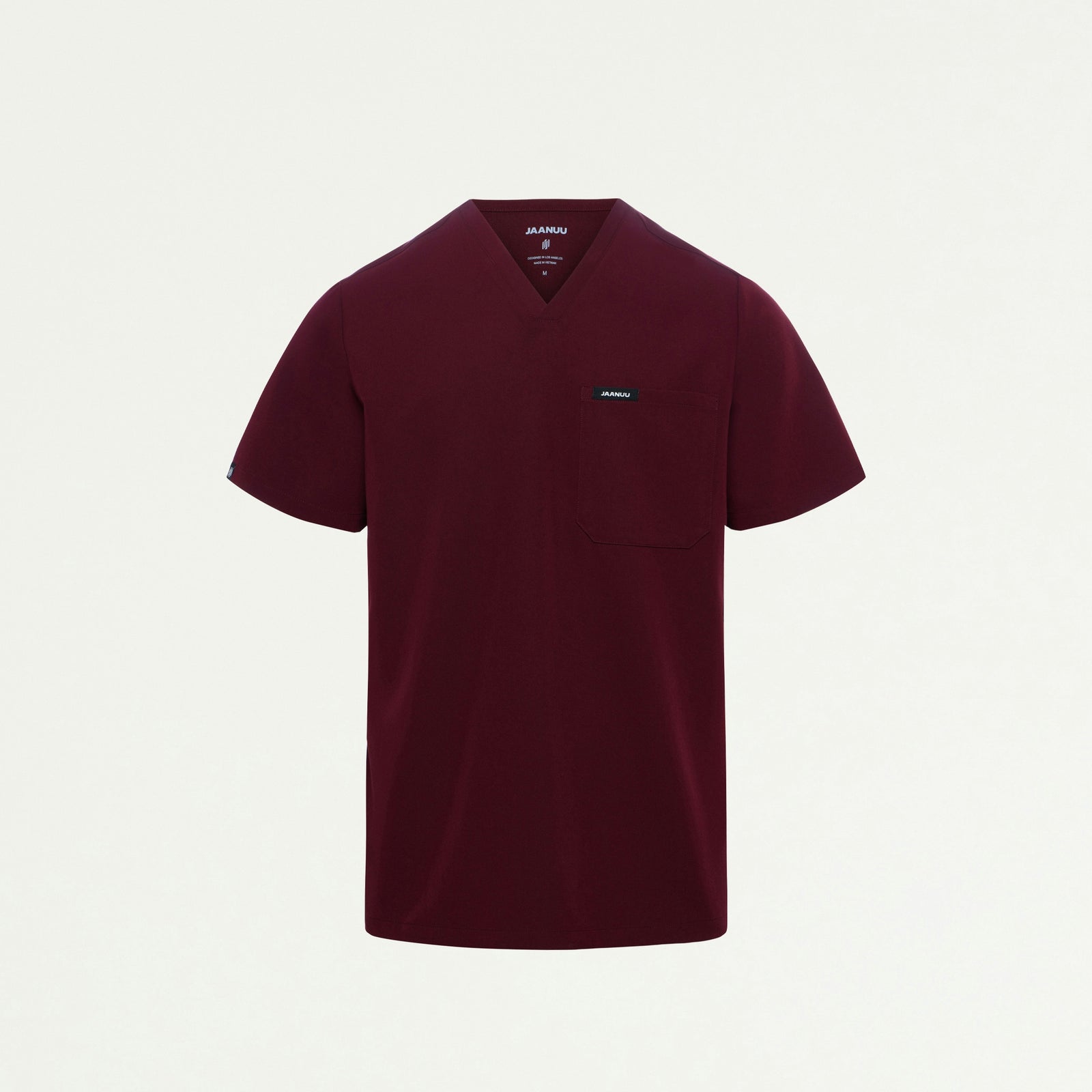 Holmes Everyday 1-Pocket Scrub Top - Burgundy - MEN'S TOPS - Jaanuu