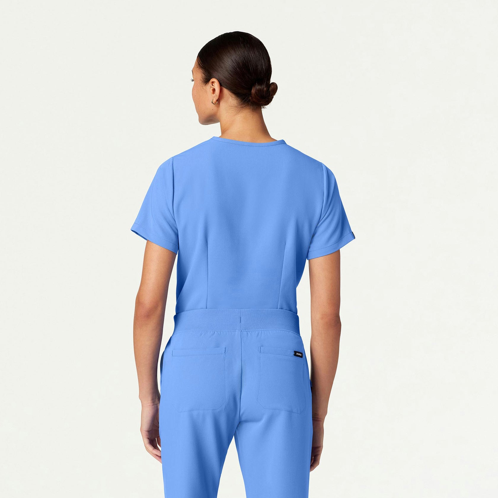 Rhena Essential 1-Pocket Scrub Top - Ceil Blue - WOMEN'S TOPS - Jaanuu