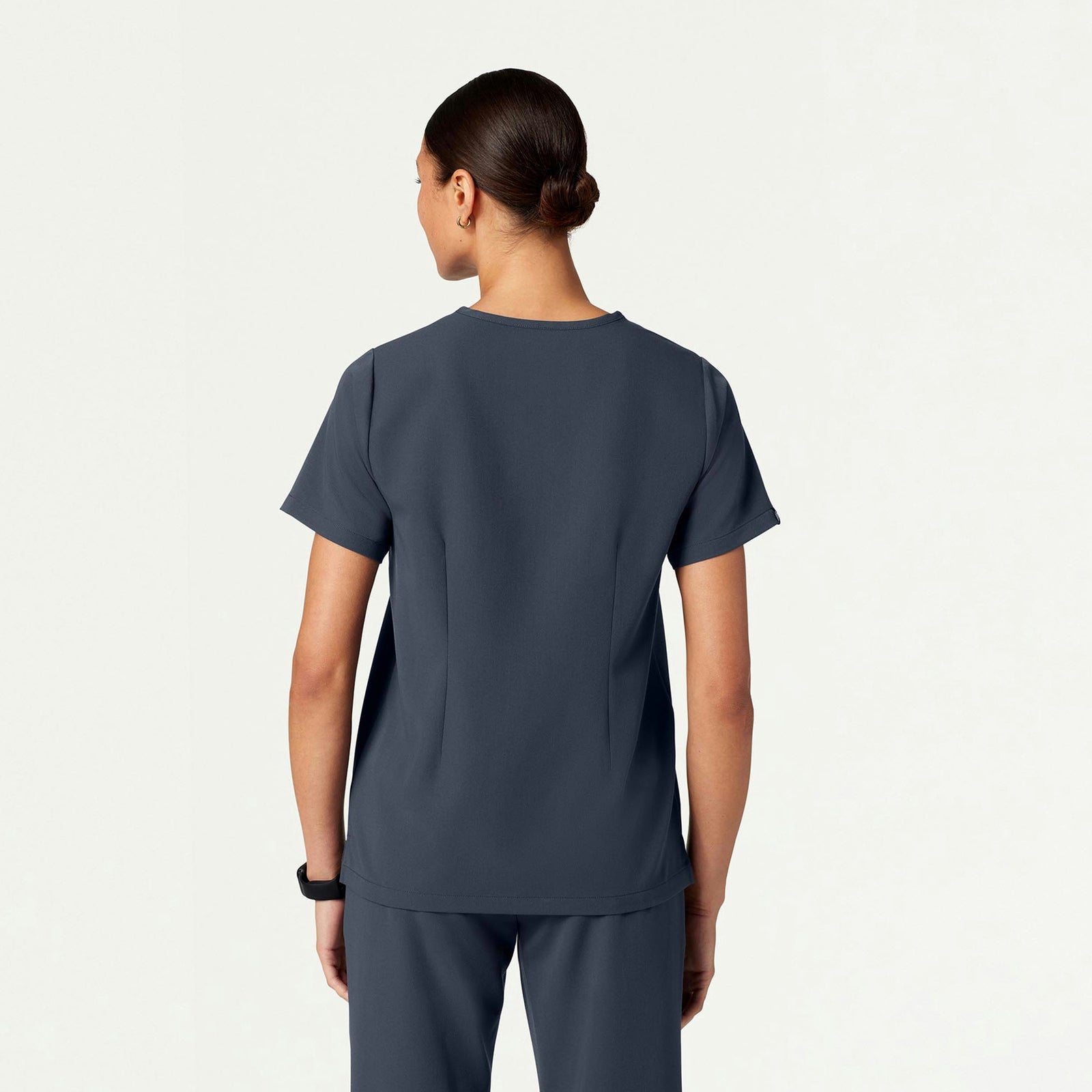 Rhena Essential 1-Pocket Scrub Top - Carbon Gray - WOMEN'S TOPS - Jaanuu