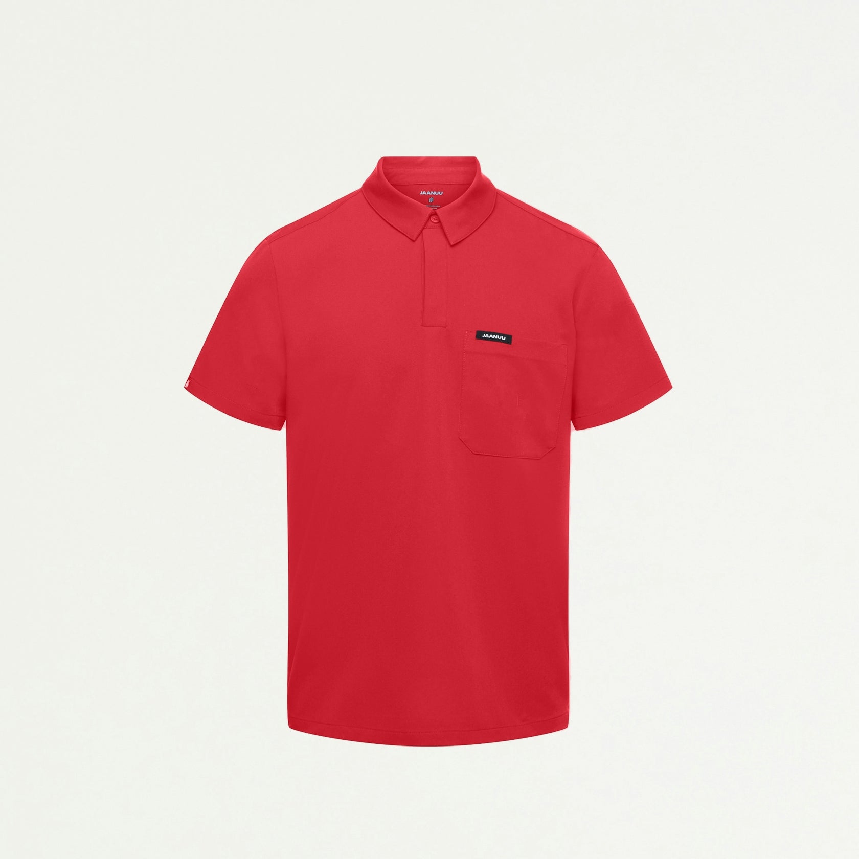 Axis Polo Scrub Top - Brilliant Red - MEN'S TOPS - Jaanuu