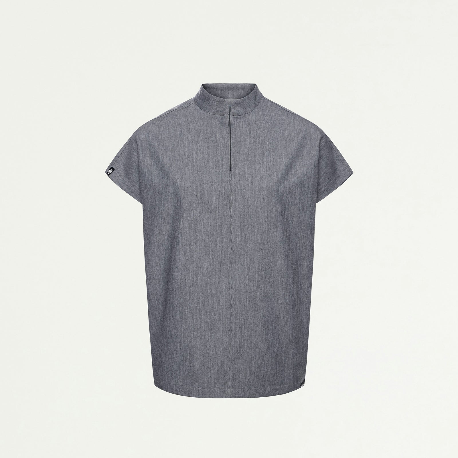 Aris Oversized 2-Pocket Scrub Top - Heather Gray - WOMEN'S TOPS - Jaanuu