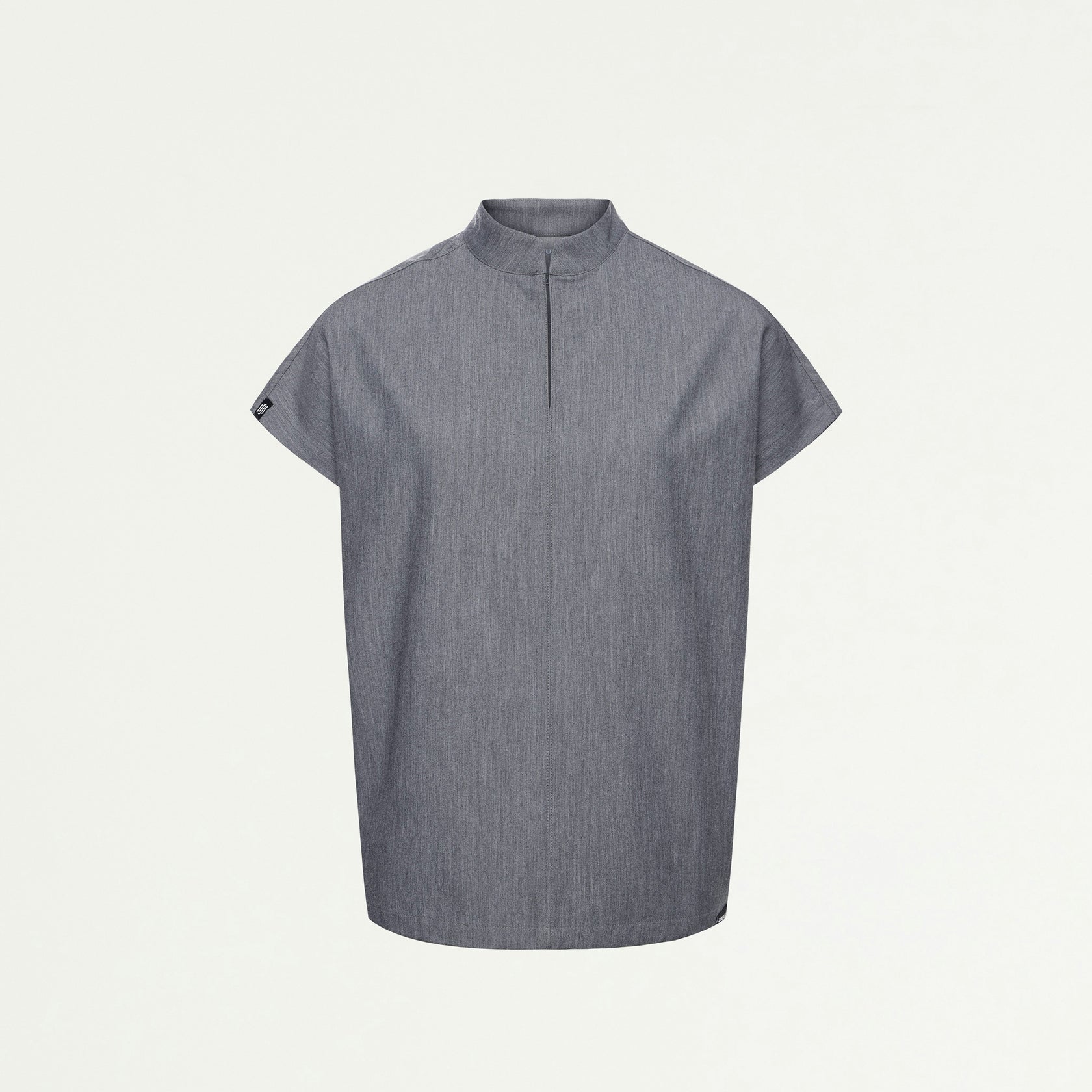 Aris Oversized 2-Pocket Scrub Top - Heather Gray - WOMEN'S TOPS - Jaanuu