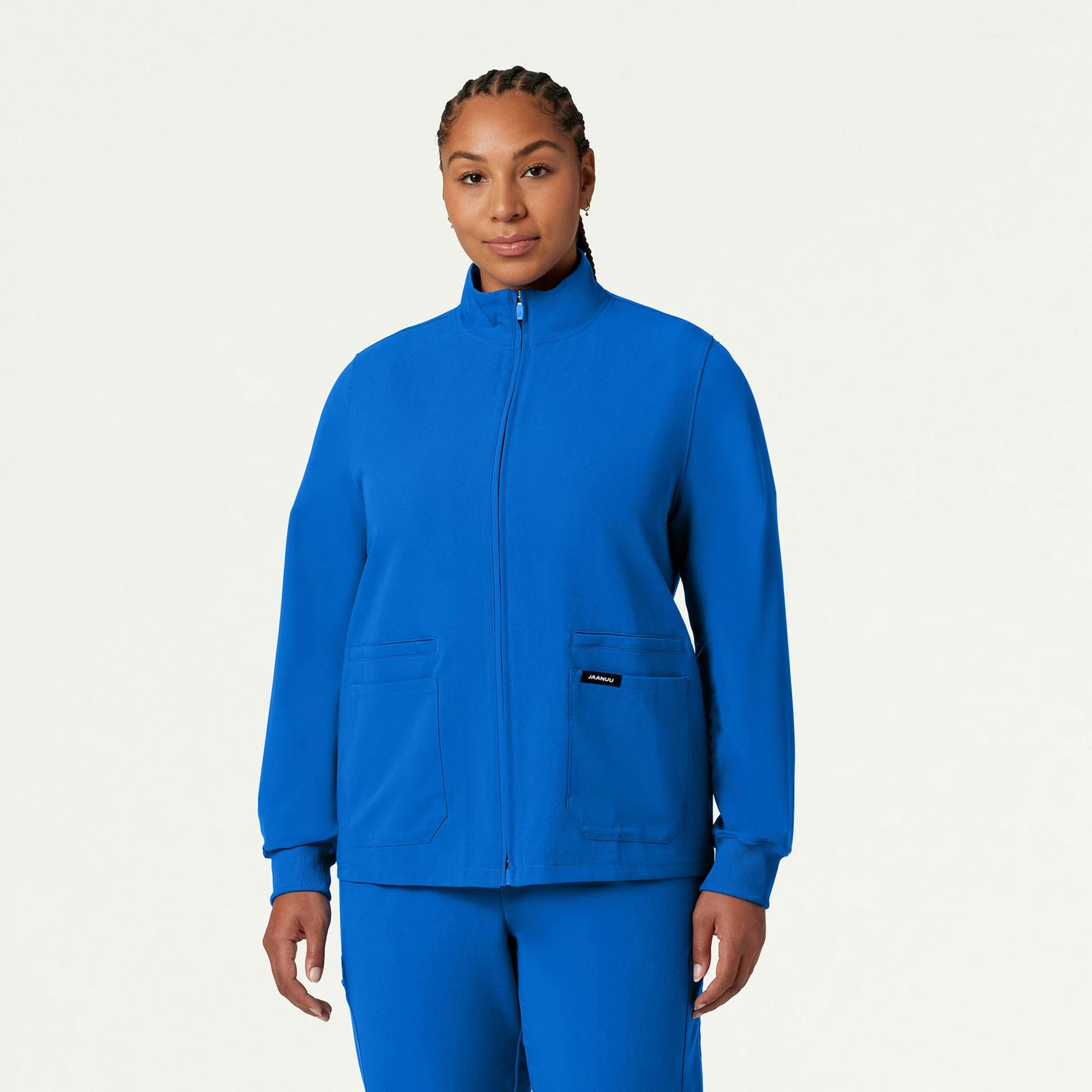 Ceri Essential 6-Pocket Scrub Jacket - Royal Blue - WOMEN'S JACKETS - Jaanuu