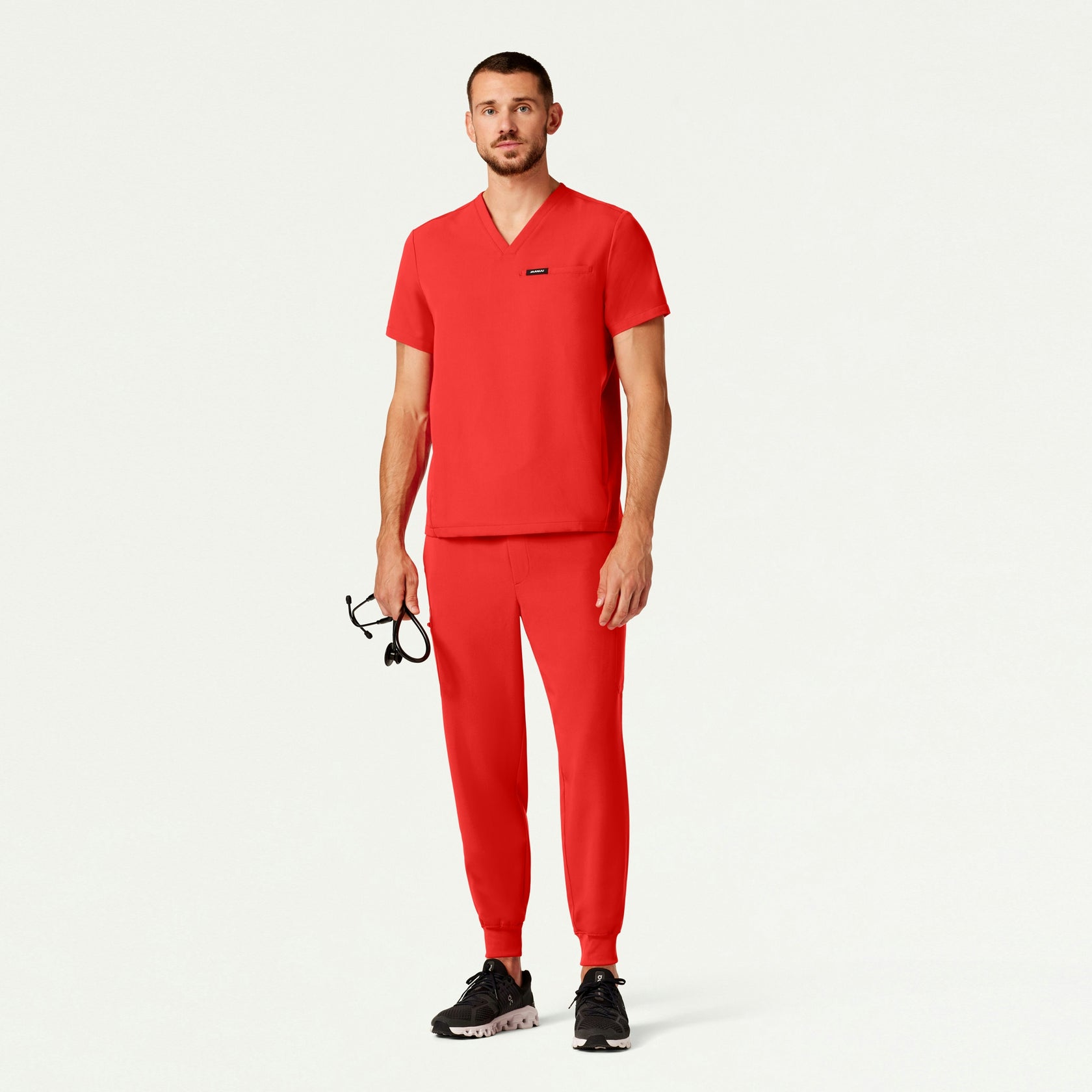 Osmo 8-Pocket Scrub Jogger - Solar Red - MEN'S PANTS - Jaanuu