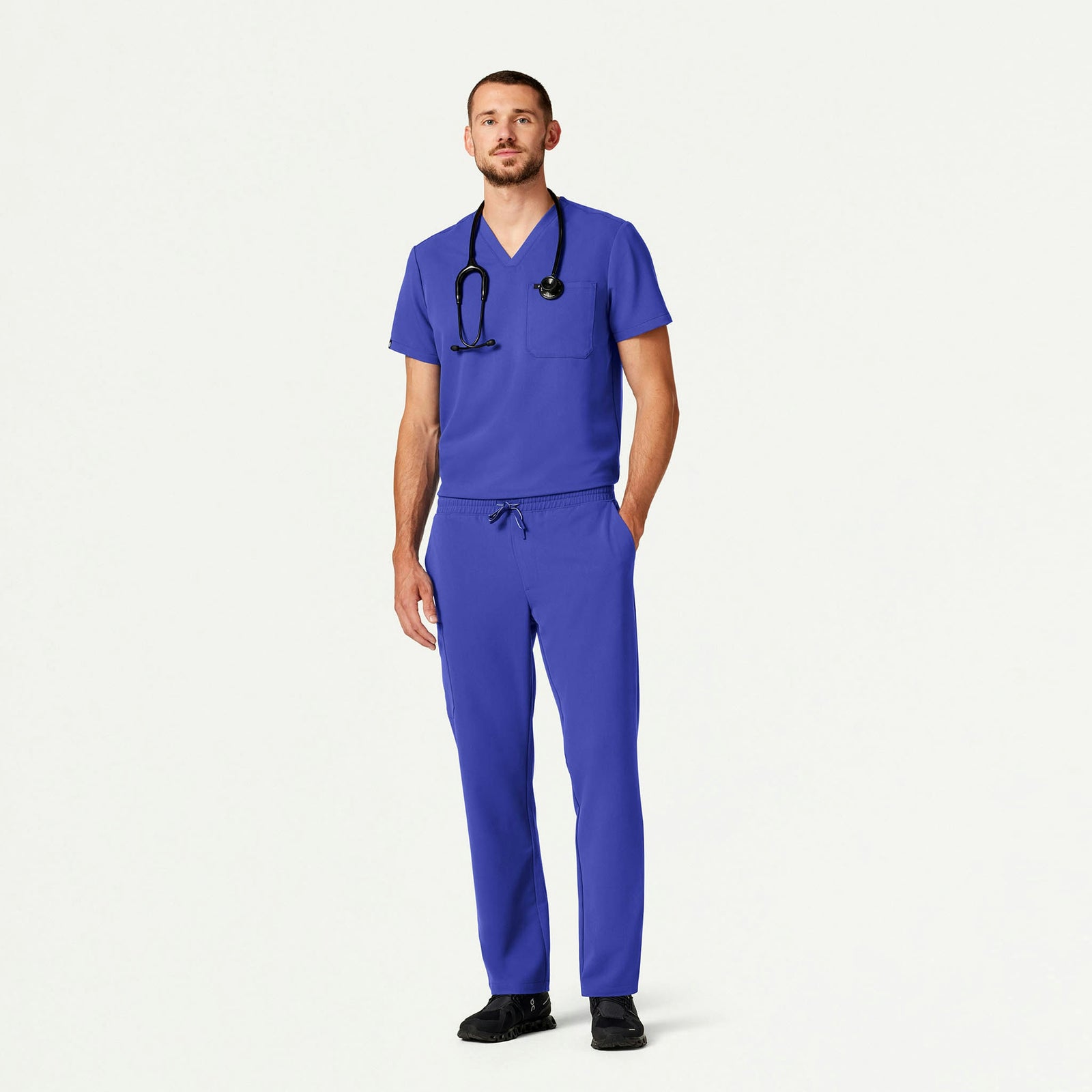 Rhodes Everyday Straight-Leg Scrub Pant - Moon Blue - MEN'S PANTS - Jaanuu