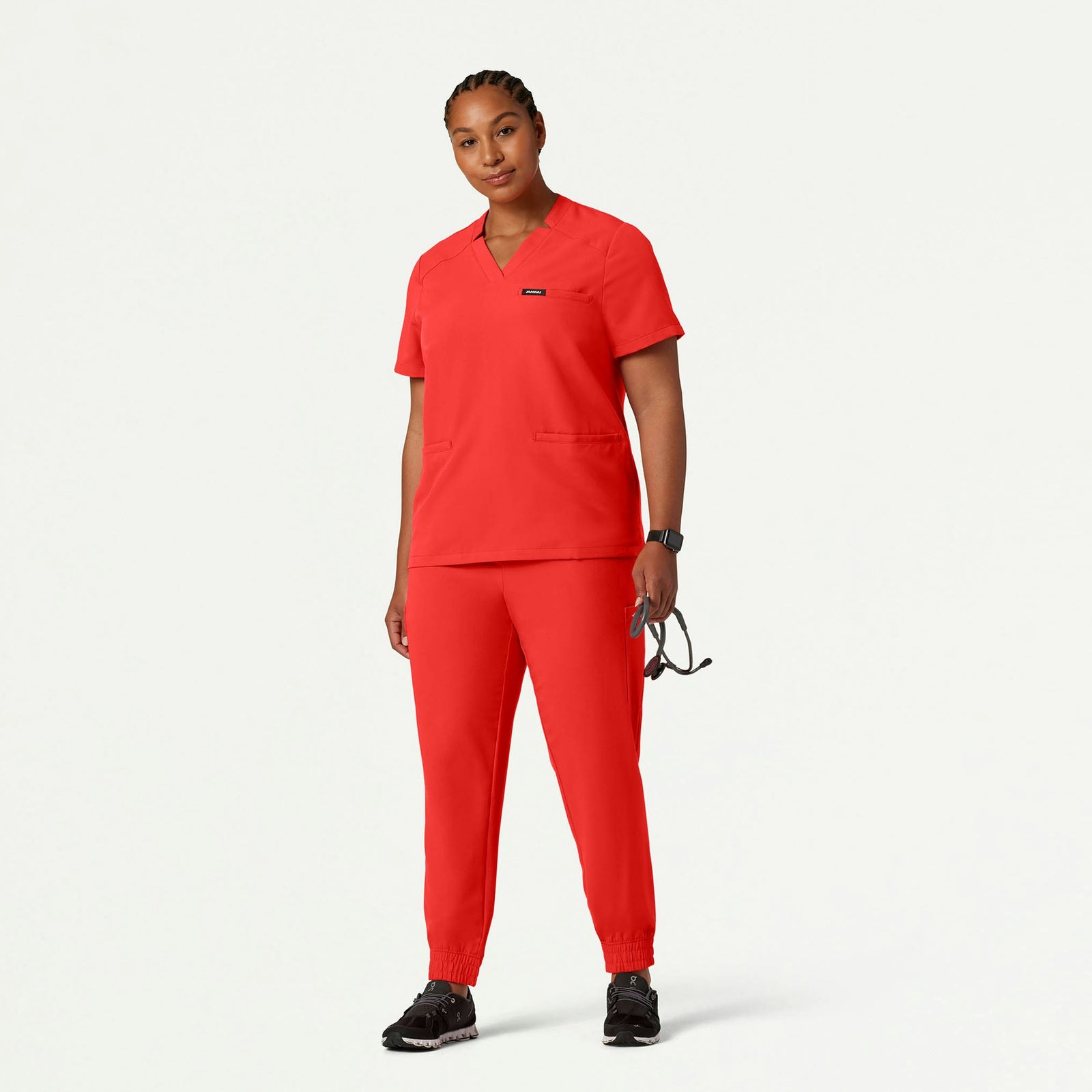 Neo Everyday Cargo Scrub Jogger - Solar Red - WOMEN'S PANTS - Jaanuu