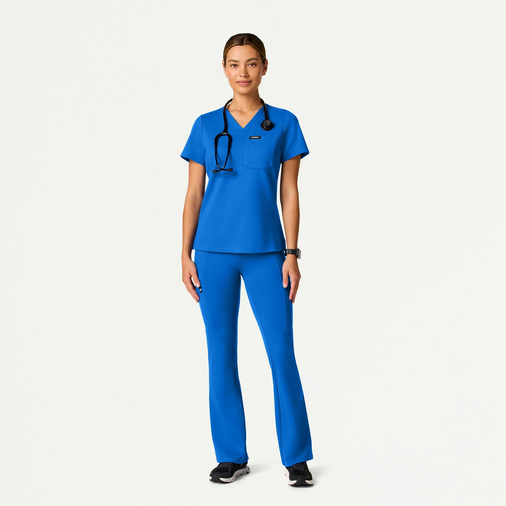 Sona Slim ULTRAsoft Scrub Top - Royal Blue - WOMEN'S TOPS - Jaanuu