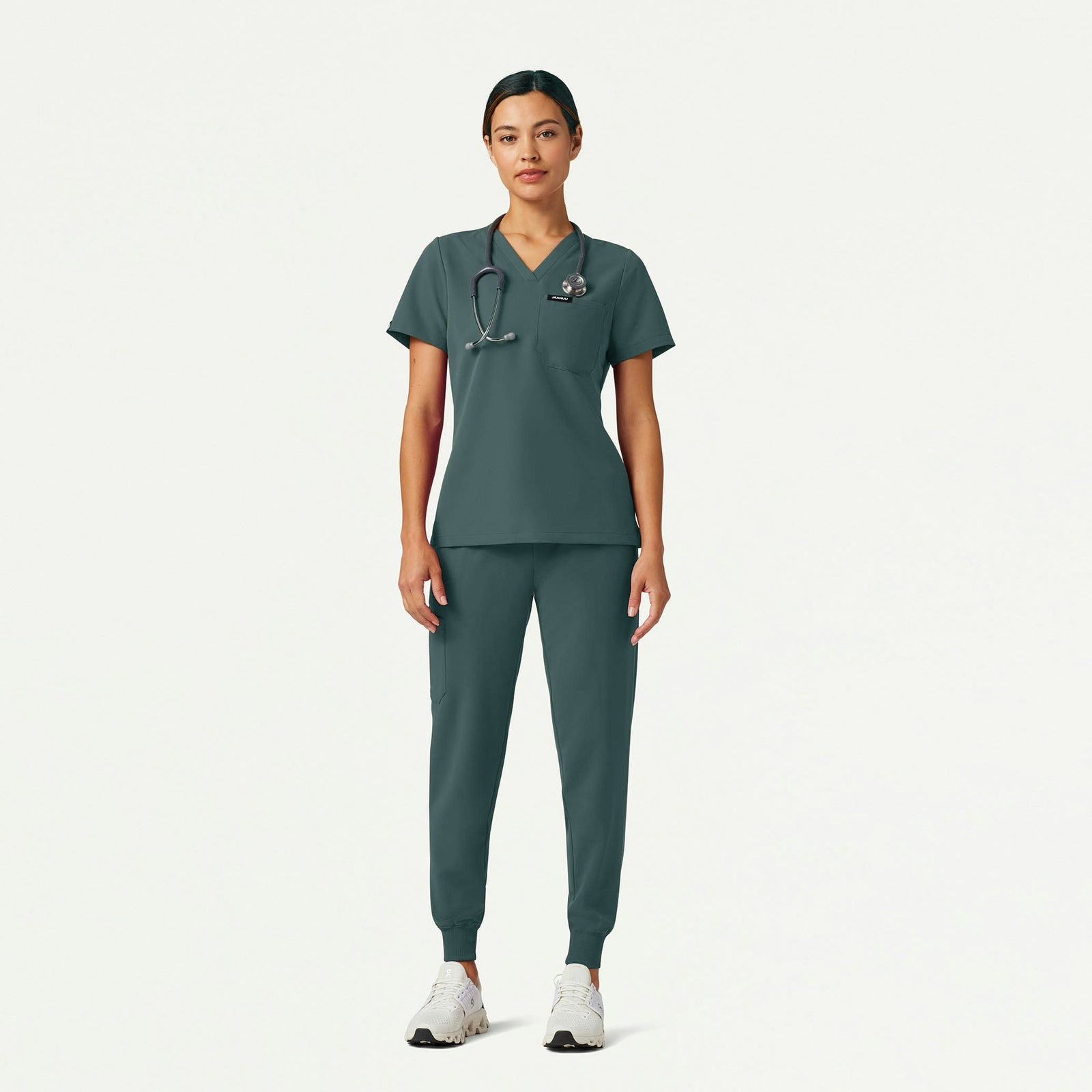 Silex Slim Knit-Waist Scrub Jogger - Alpine Green - WOMEN'S PANTS - Jaanuu