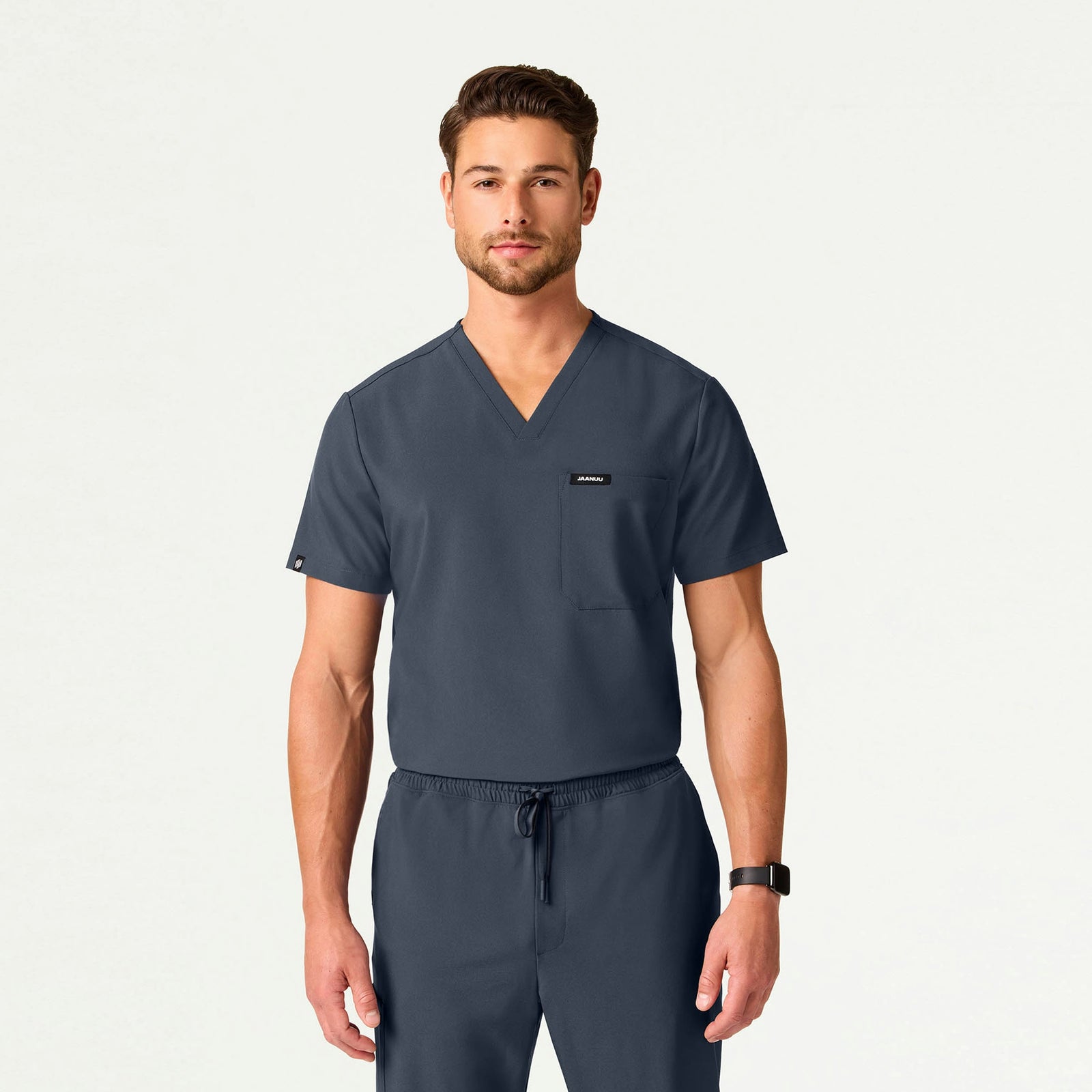 Holmes ULTRAlite™ 1-Pocket Scrub Top - Carbon Gray - MEN'S TOPS - Jaanuu