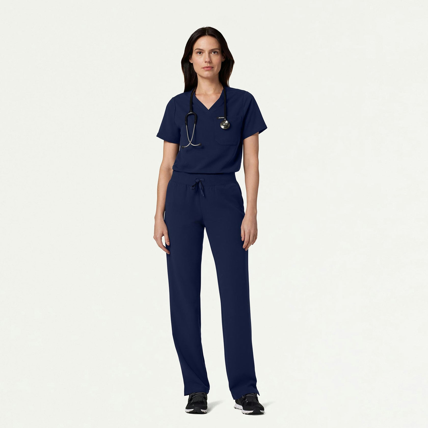 Rhena Essential 1-Pocket Scrub Top - Midnight Navy - WOMEN'S TOPS - Jaanuu