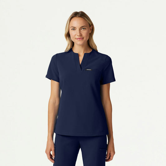 Andra Slim 1-Pocket Scrub Top - Midnight Navy - WOMEN'S TOPS - Jaanuu