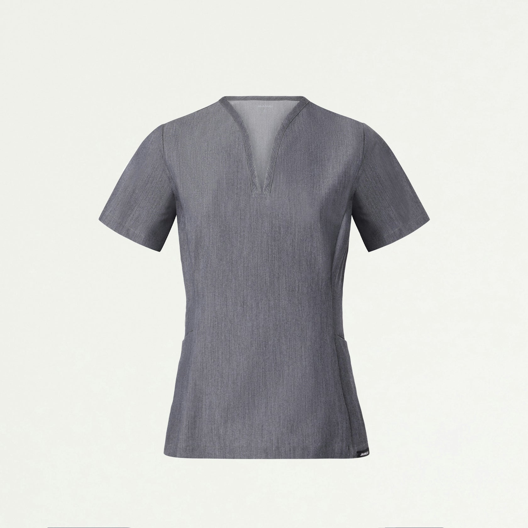 Calix Fit & Flare Scrub Top - Heather Gray - WOMEN'S TOPS - Jaanuu