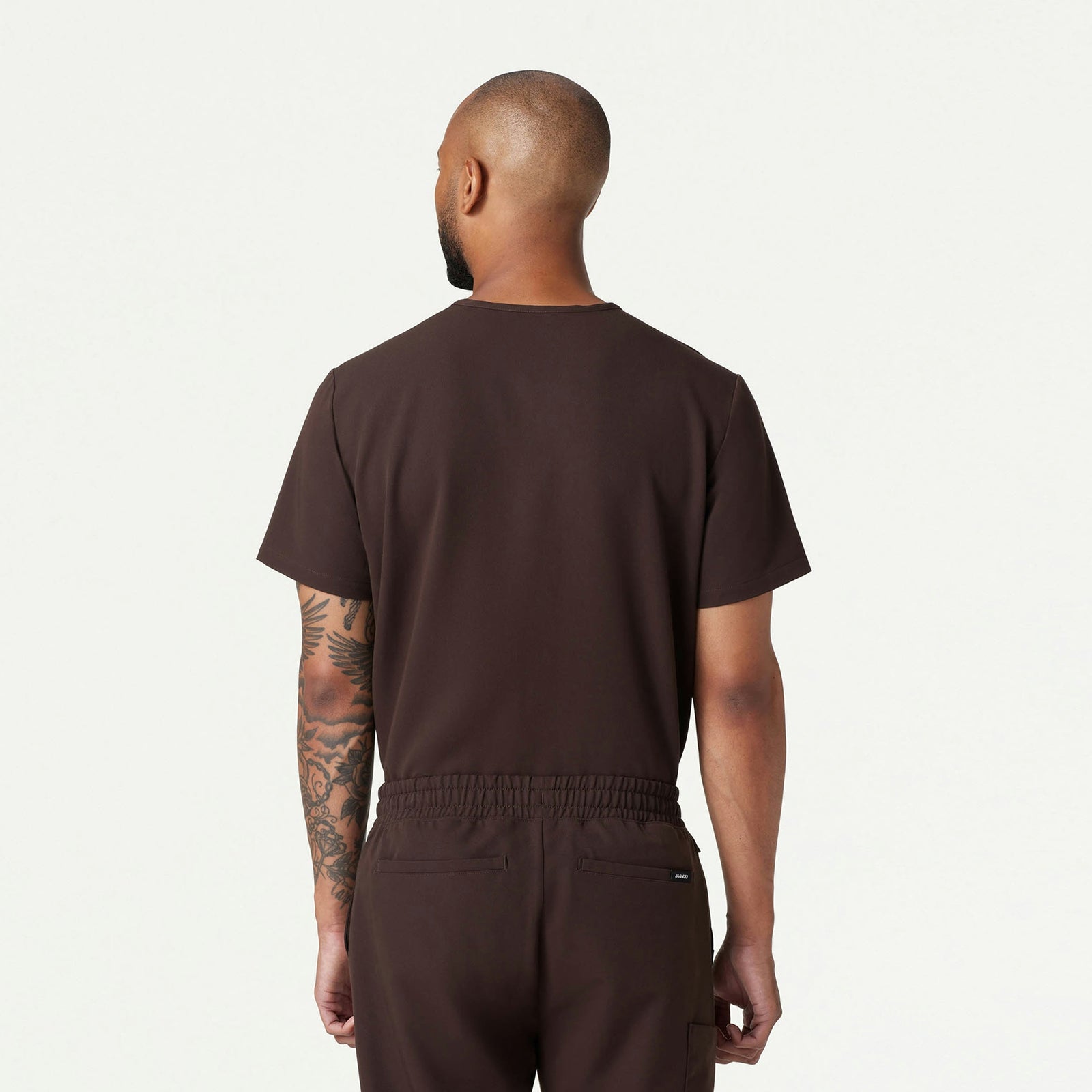 Holmes Everyday 1-Pocket Scrub Top - Espresso - MEN'S TOPS - Jaanuu