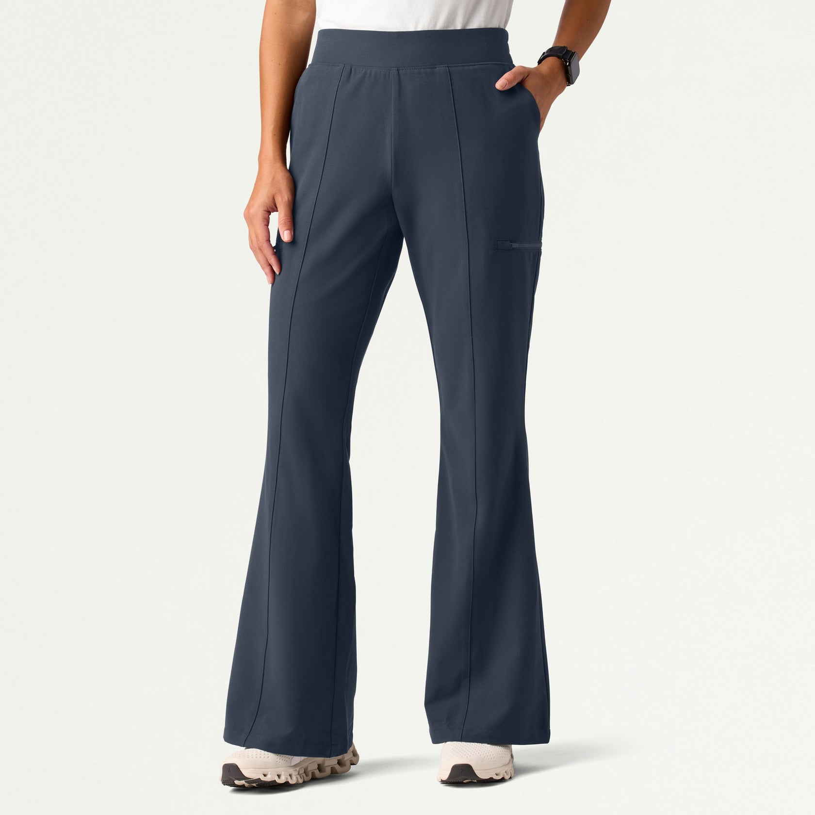 Harper Slim High Waisted Scrub Pant - Carbon Gray - WOMEN'S PANTS - Jaanuu