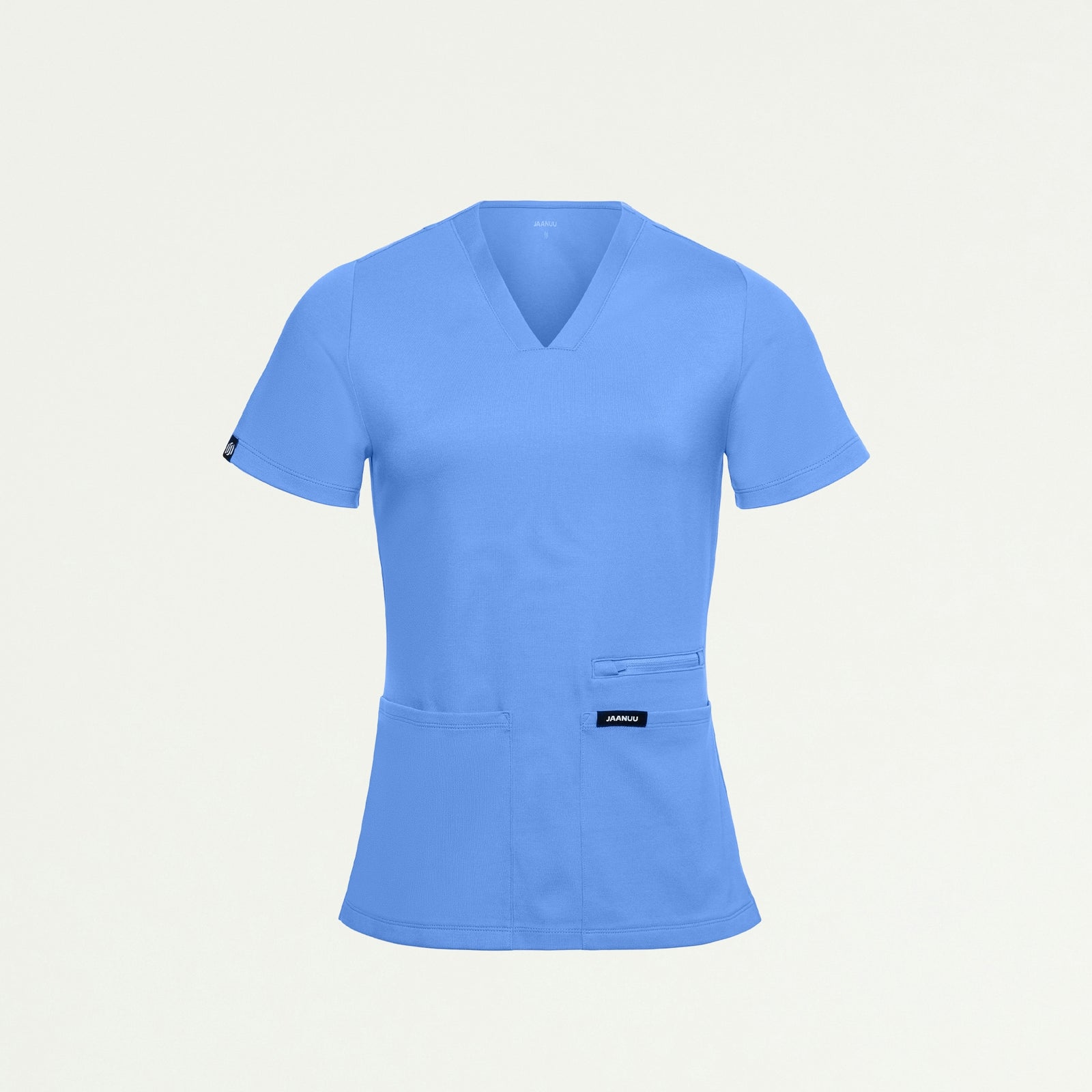 Kass Slim 4-Pocket ULTRAsoft Scrub Top - Ceil Blue - WOMEN'S TOPS - Jaanuu