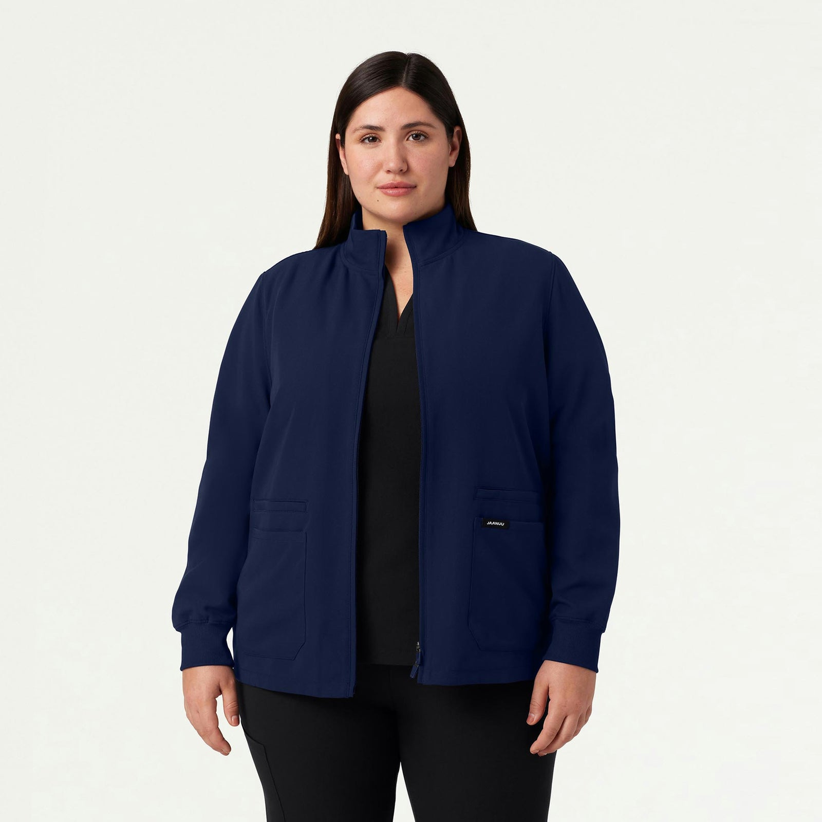 Ceri Essential 6-Pocket Scrub Jacket - Midnight Navy - WOMEN'S JACKETS - Jaanuu