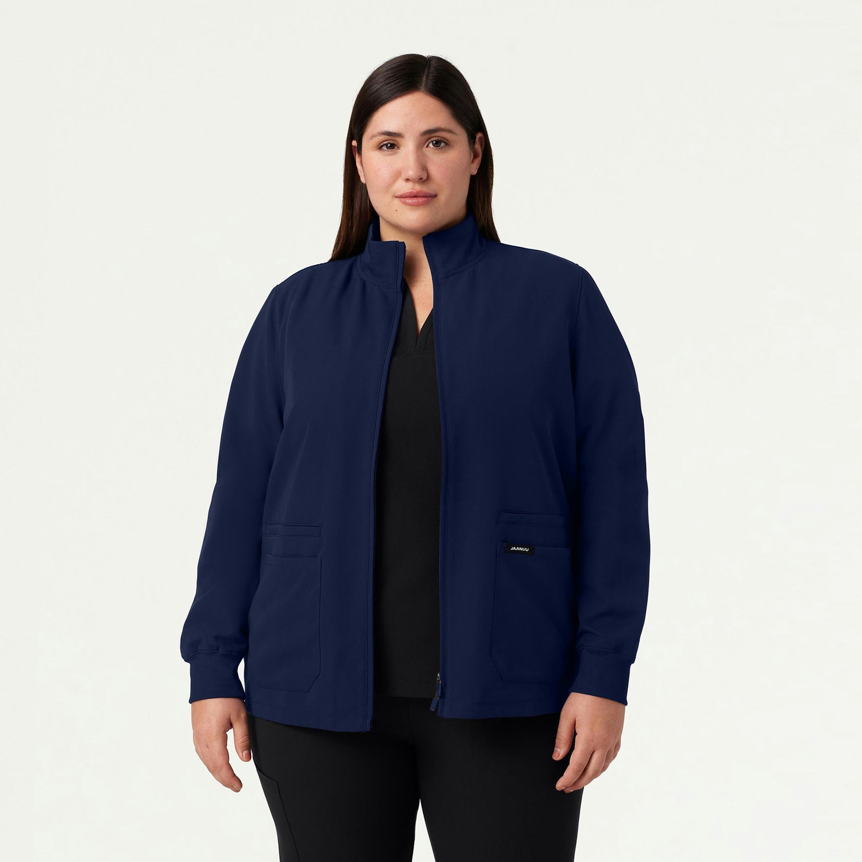 Ceri Essential 6-Pocket Scrub Jacket - Midnight Navy - WOMEN'S JACKETS - Jaanuu