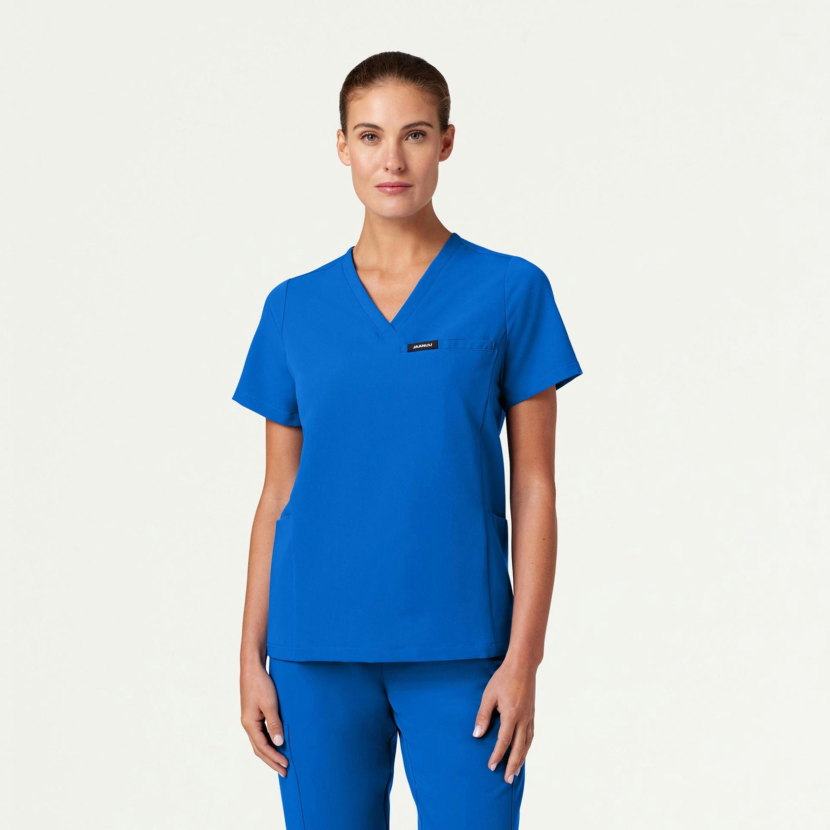 Magna 3-Pocket Scrub Top - Royal Blue - WOMEN'S TOPS - Jaanuu